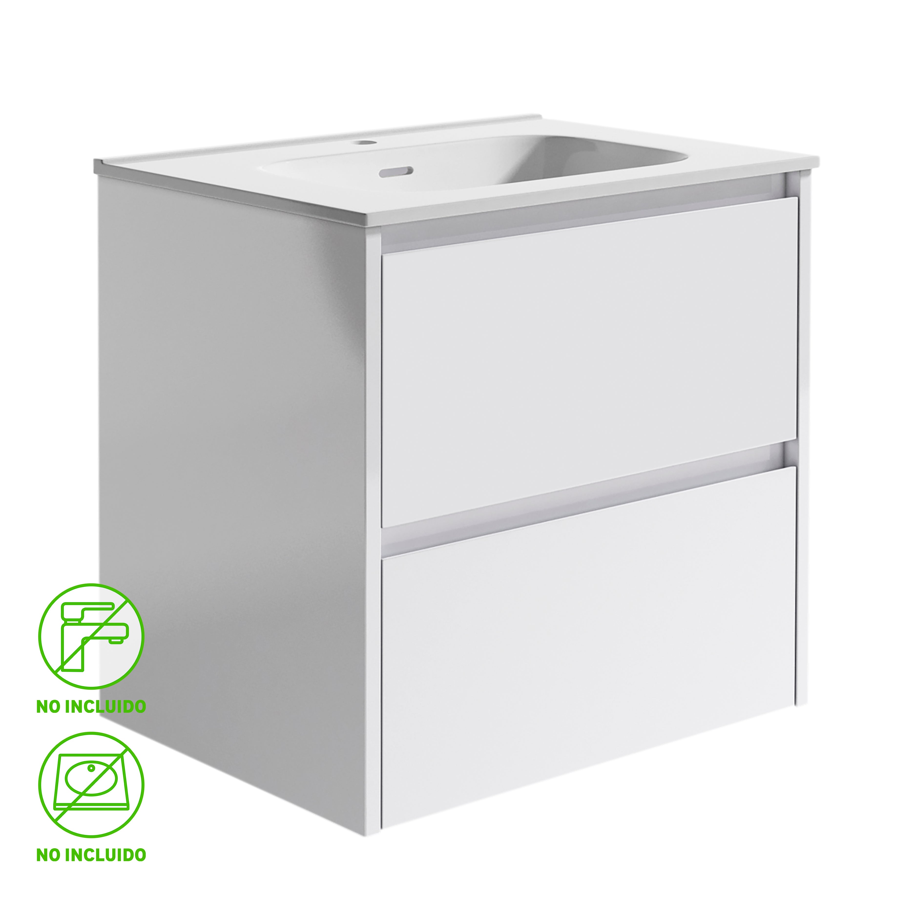 Mueble de baño moon blanco 60x48 cm