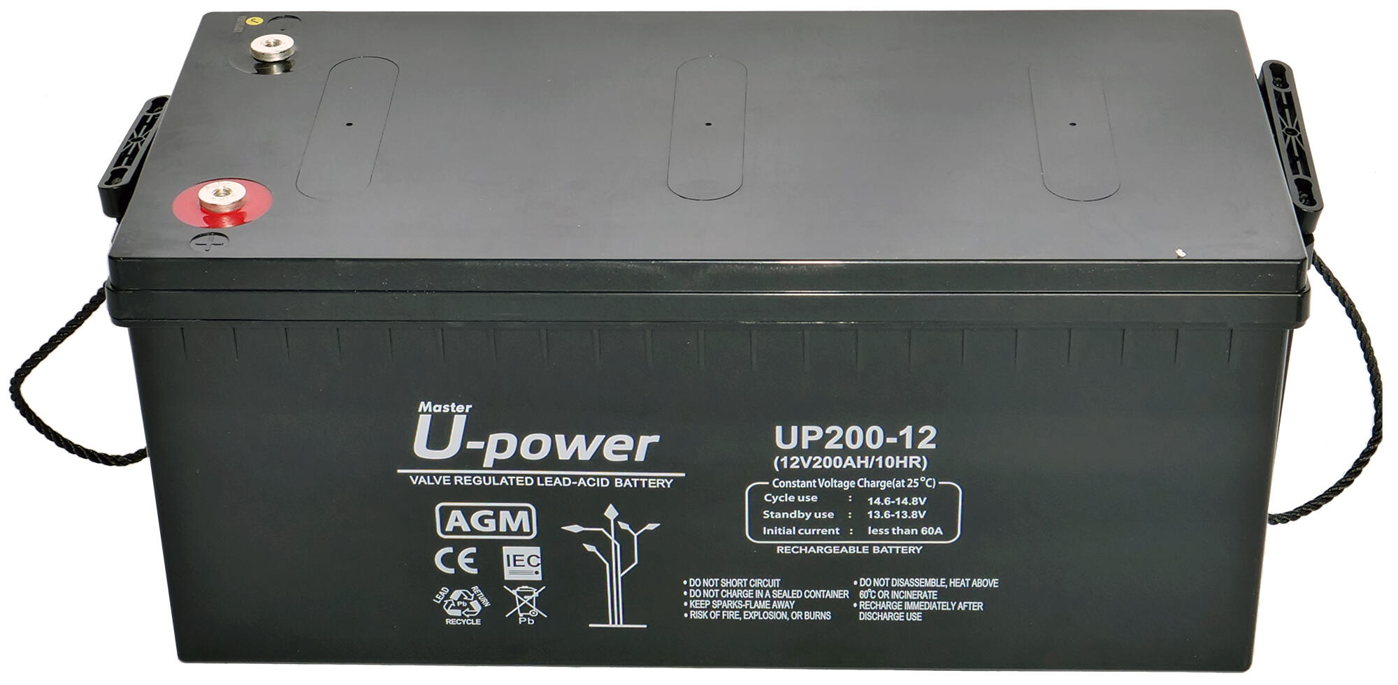 Batería solar agm u-power 12v 200ah