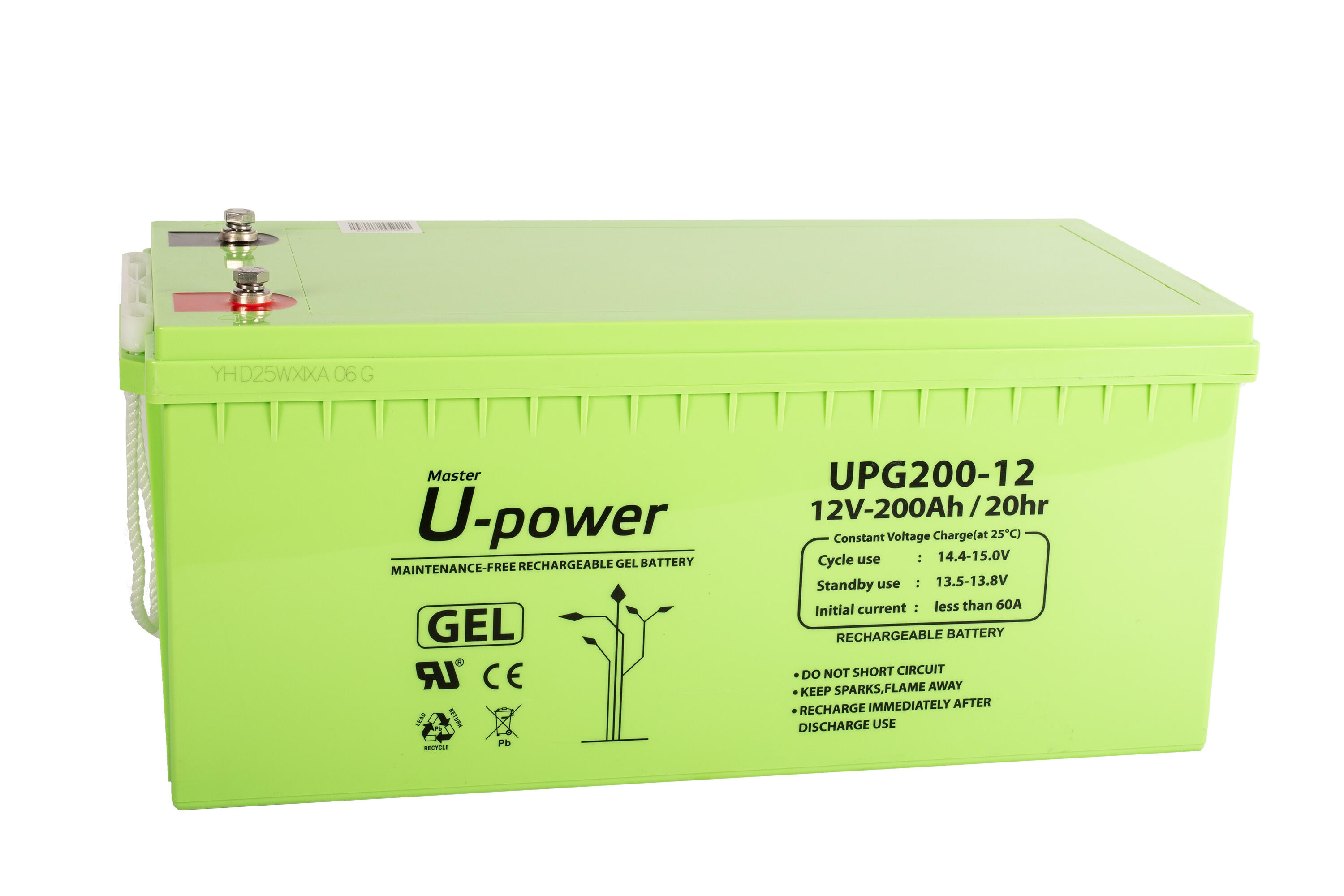 Batería solar de gel u-power 12v 200ah