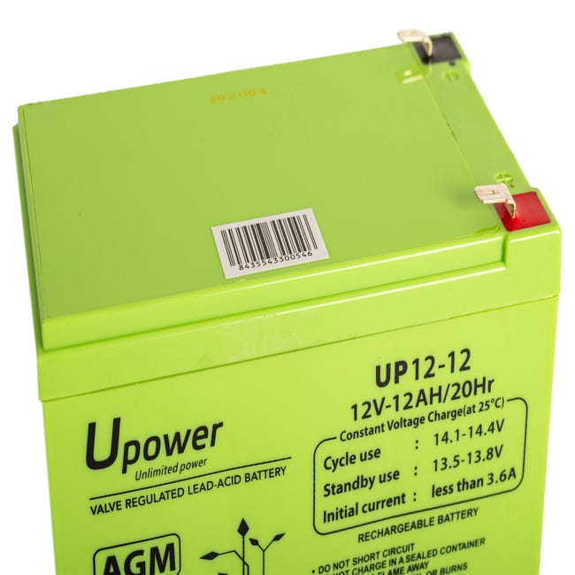 Batería solar AGM U-POWER 12V 12Ah
