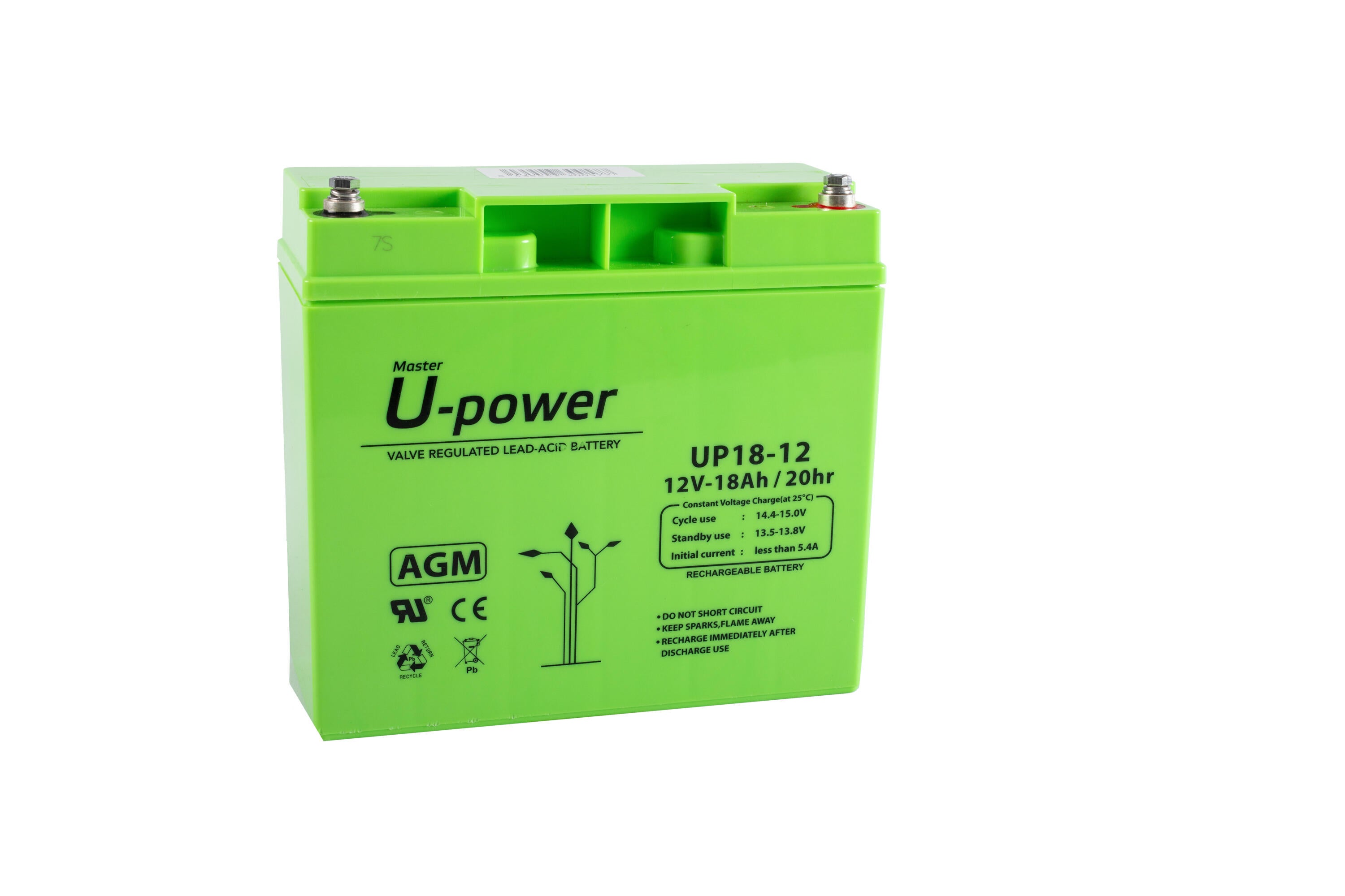 Batería solar agm u-power 12v 18ah