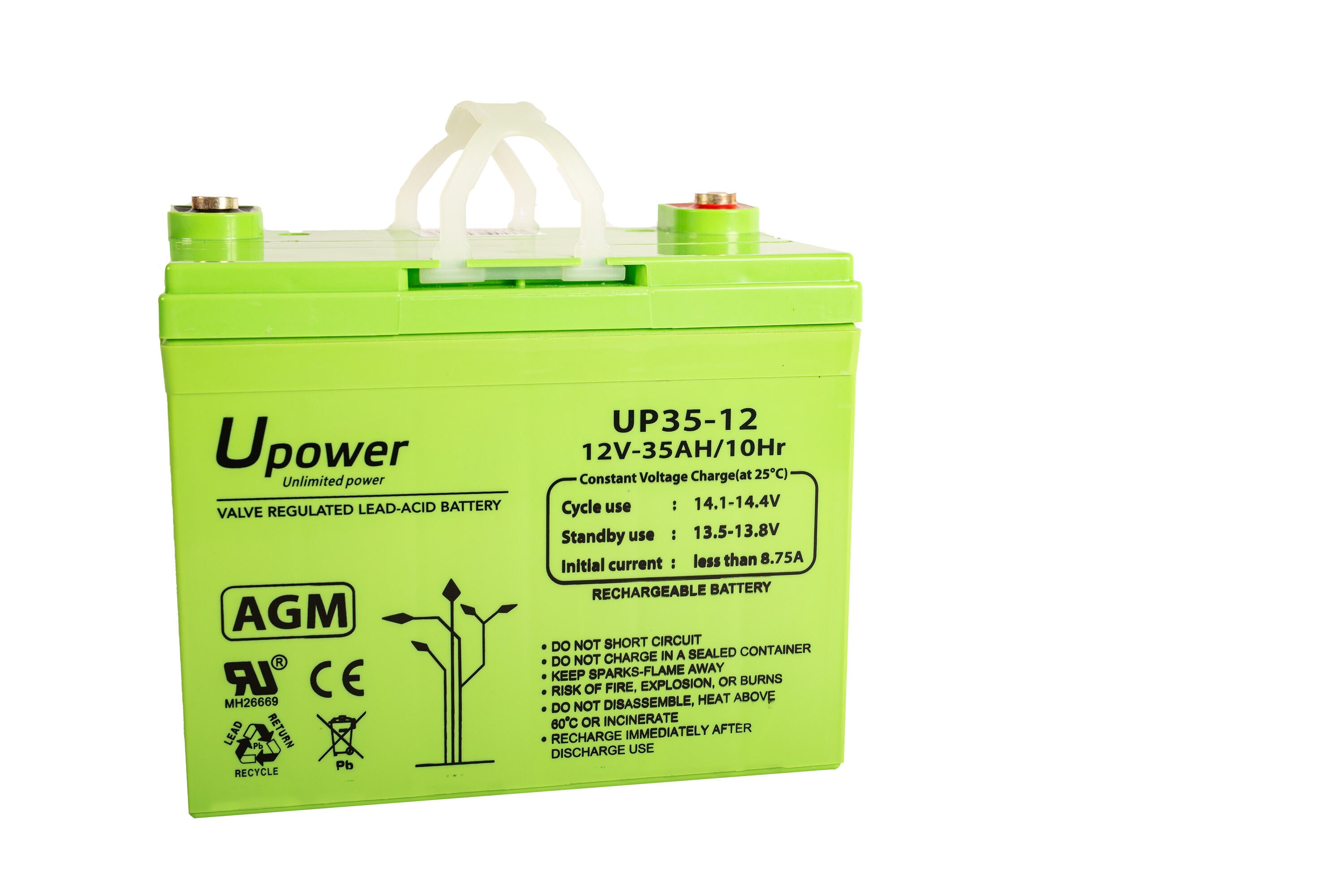 Batería solar agm u-power 12v 35ah