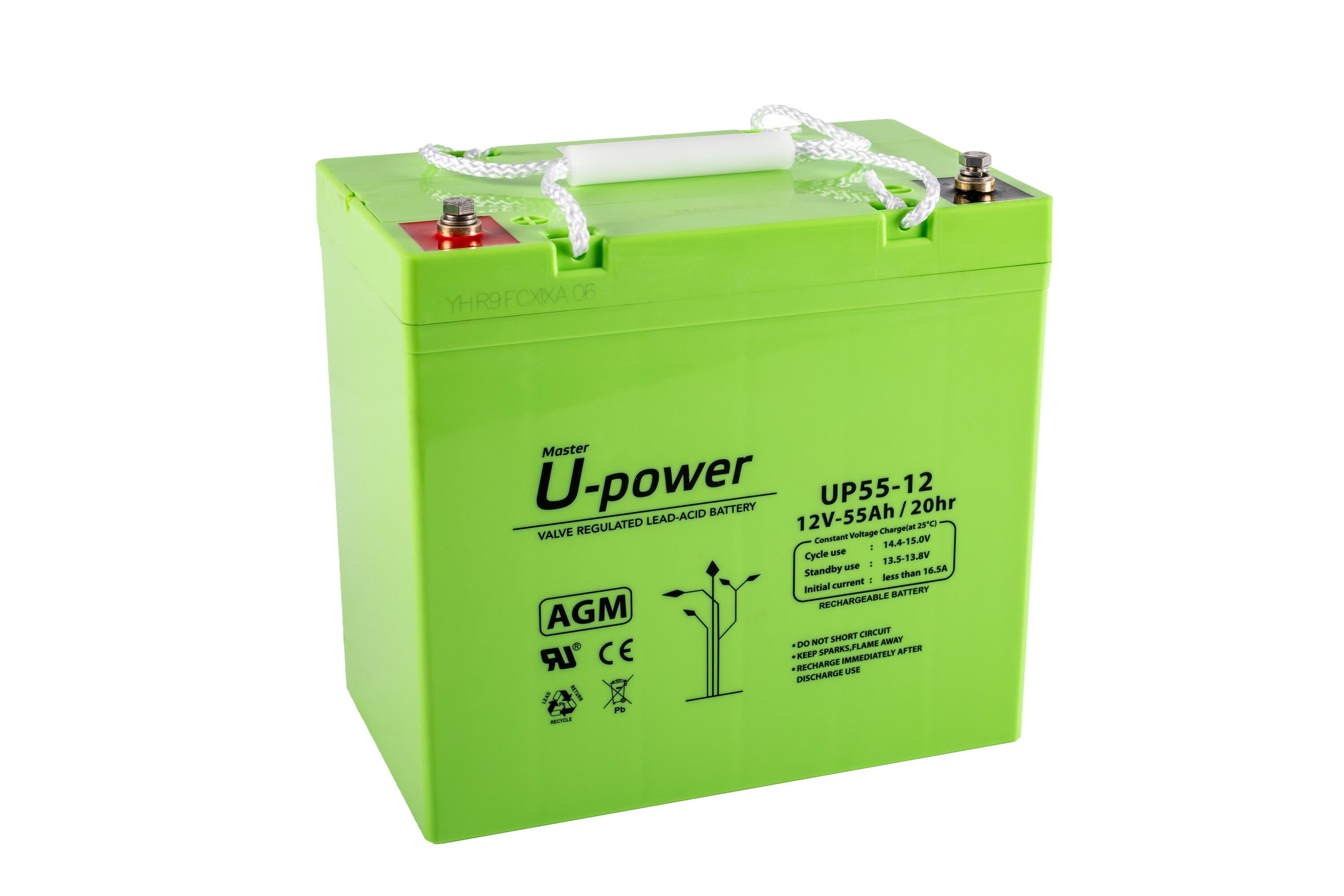 Batería solar agm u-power 12v 55ah