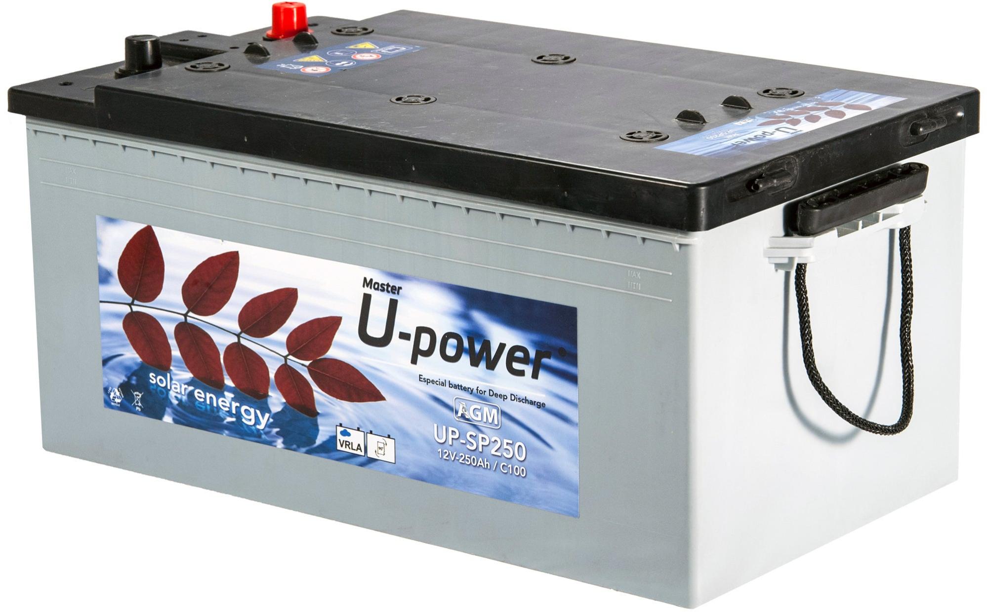 Batería solar agm u-power 12v 250ah monoblock