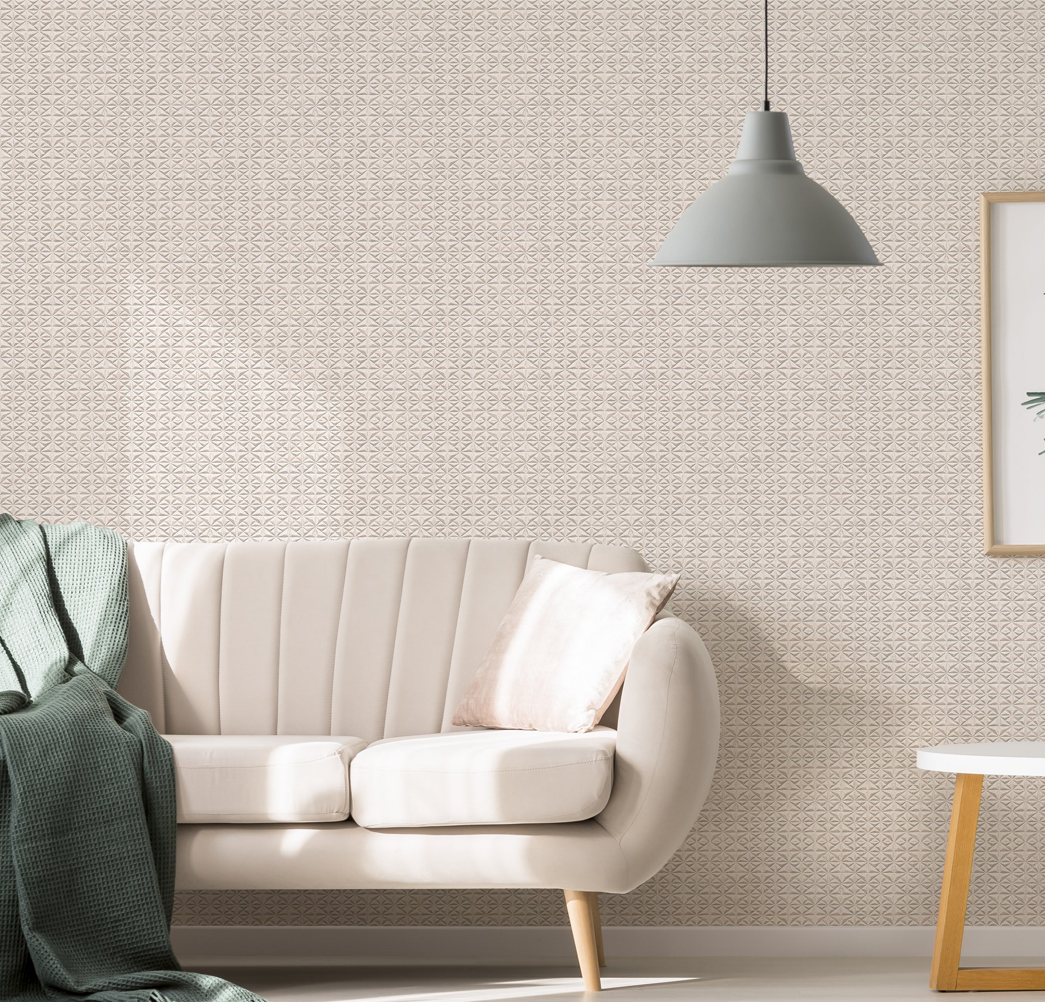 Papel pintado geometrico 402504 beige