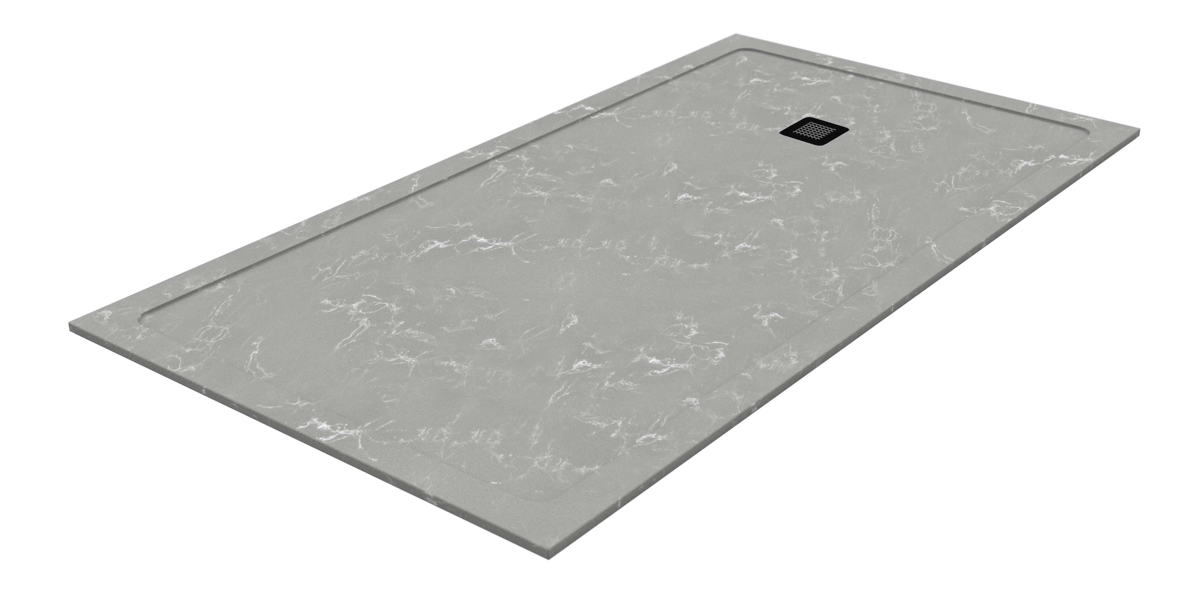 Plato de ducha osaka 160x70 cm gris piedra