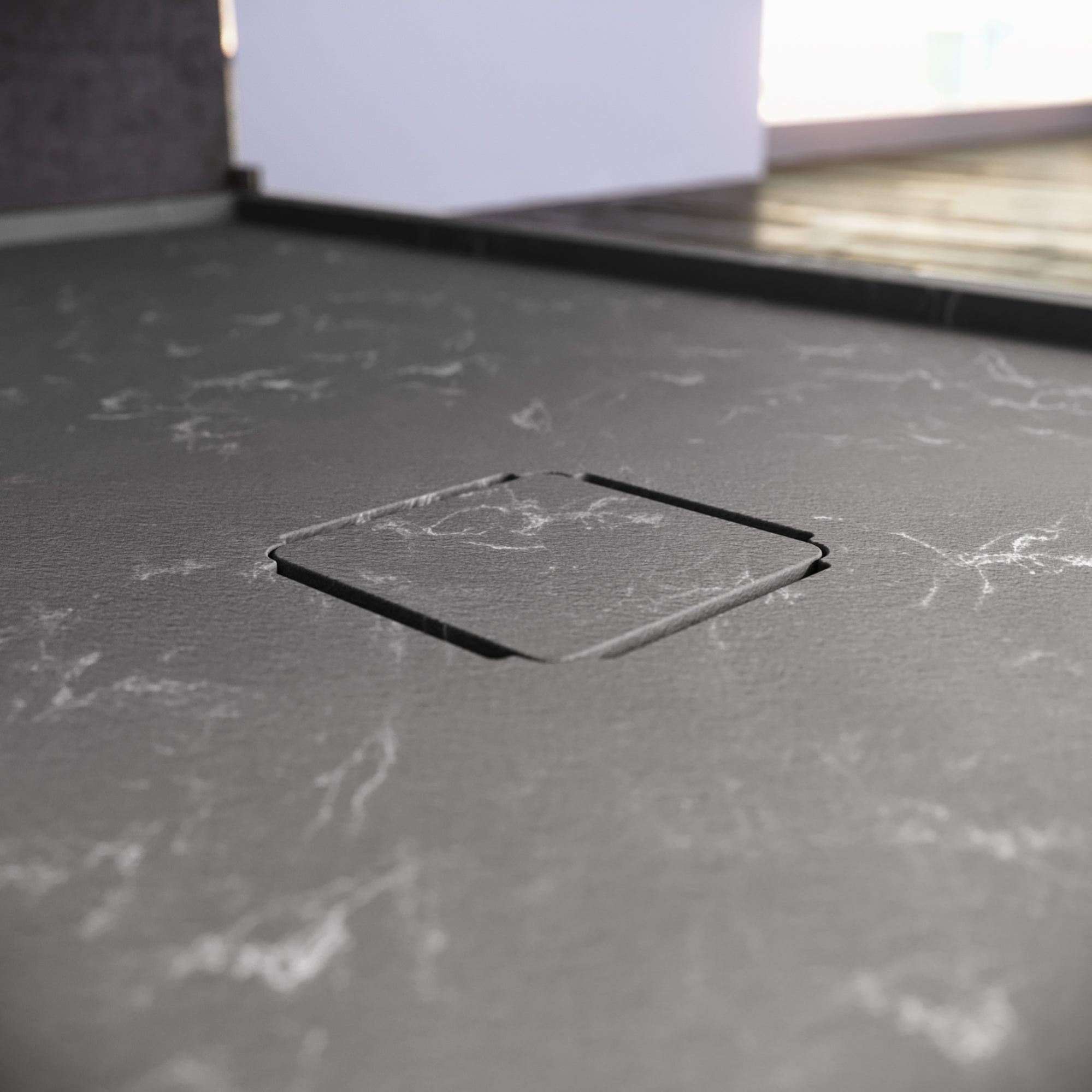 Plato de ducha edo 140x80 cm gris piedra de la marca BASINS