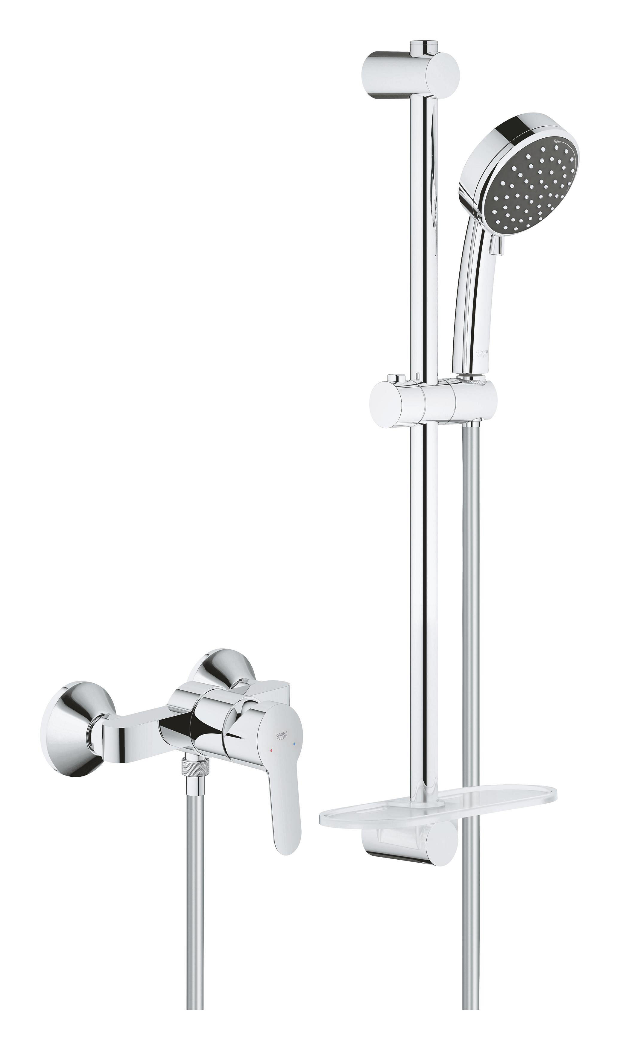 Conjunto de ducha con grifo monomando grohe start clova cromado