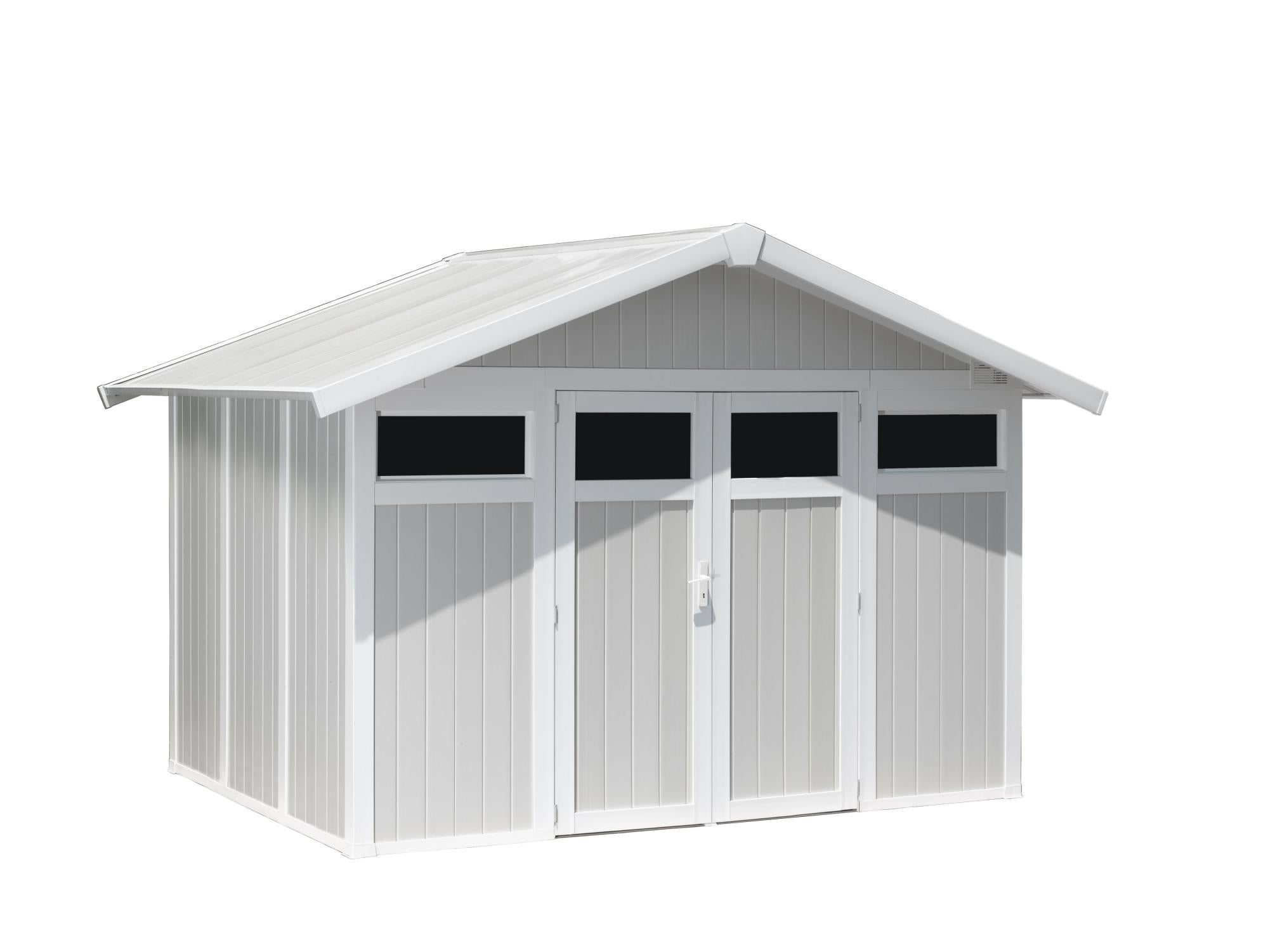 Caseta de resina utility gris de 370x250x298 cm y 7.53 m2 de la marca GROSFILLEX