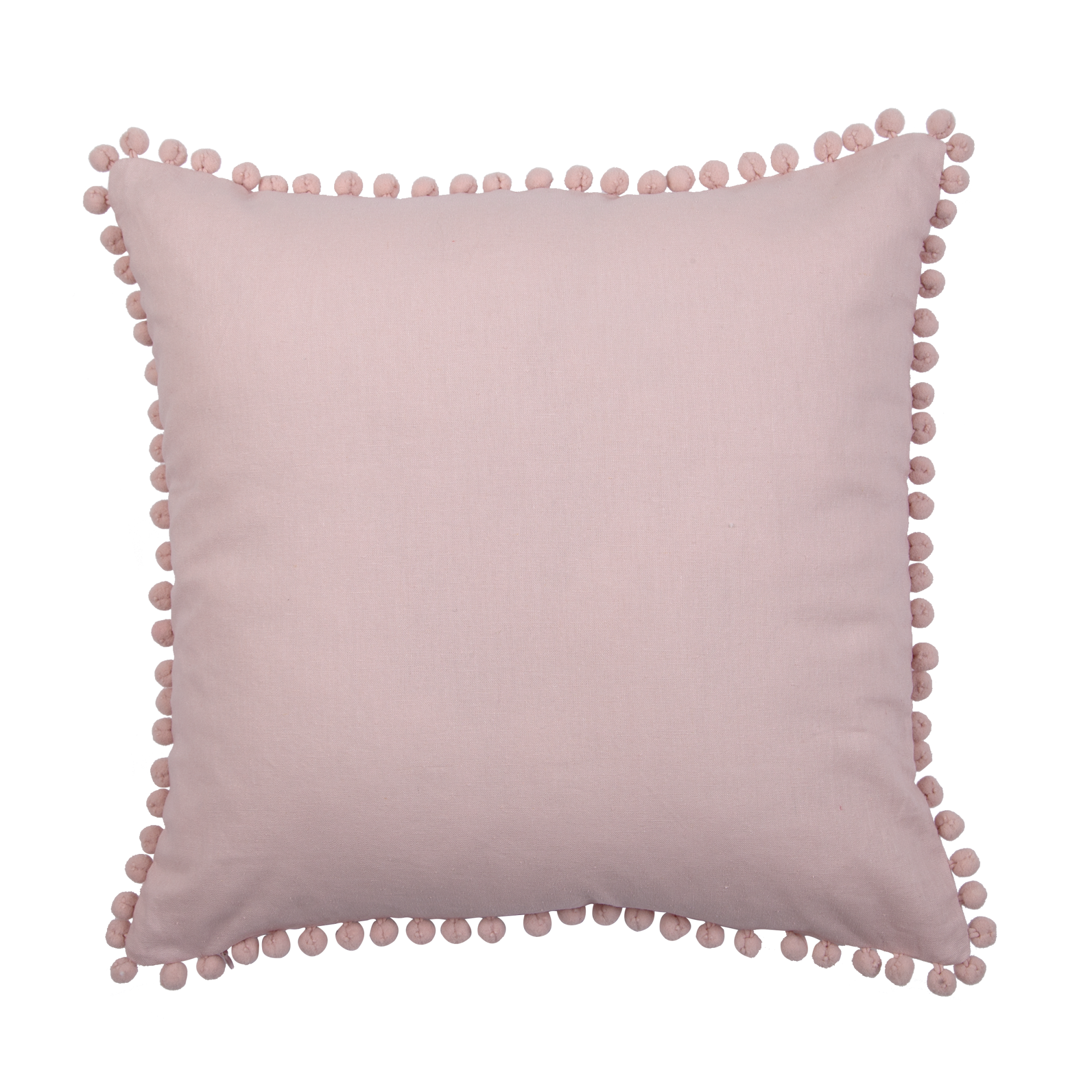 Cojín Decorativo De Algodón Jacquard - Tamaño 40x40 Cm | Color Rosa Suave | Con Cremallera Para Lavar Fácilmente