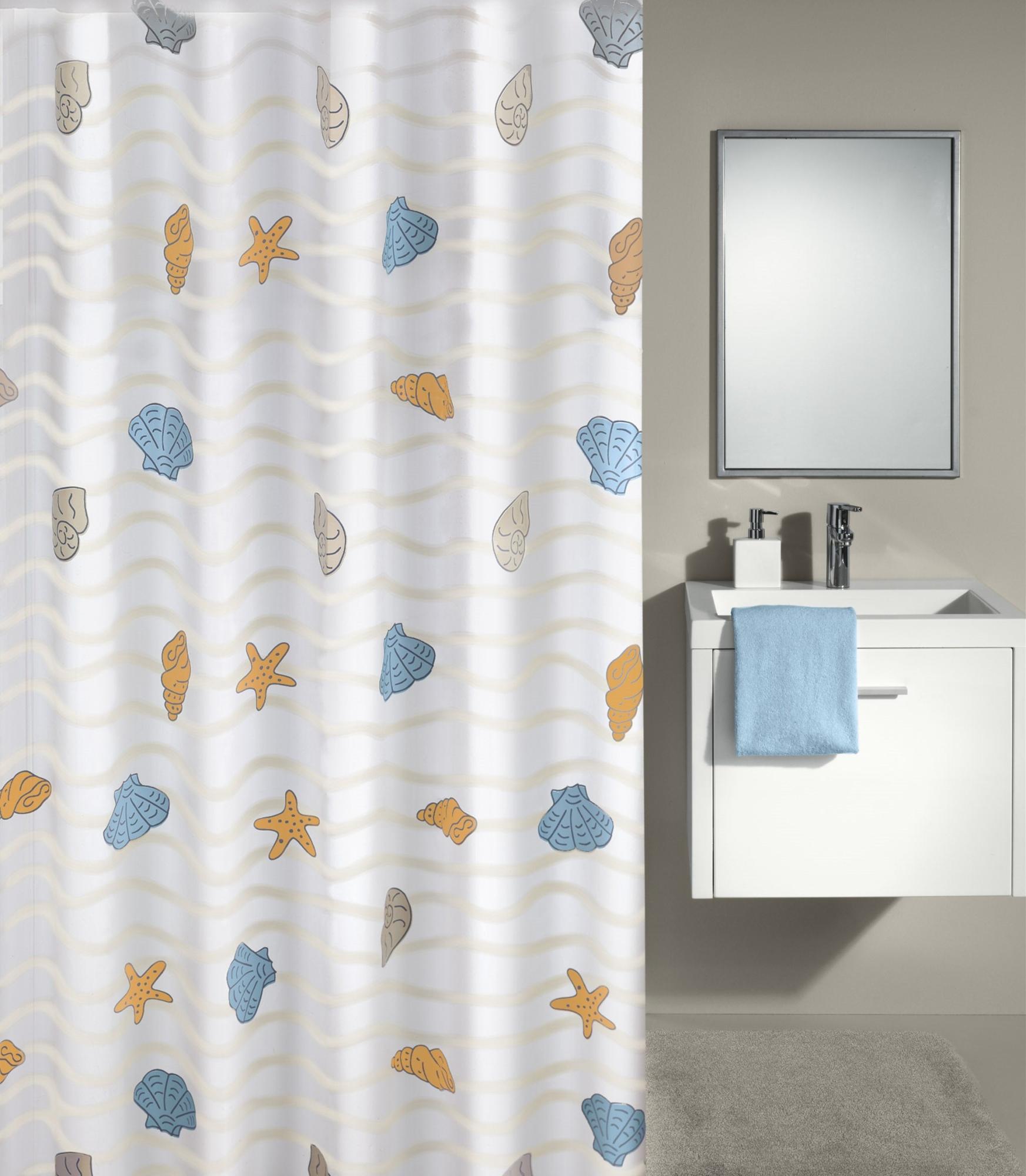 Cortina de baño Easy transparente PEVA 180x200 cm