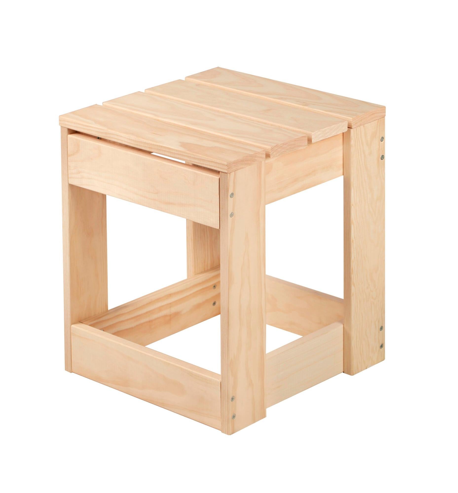 Construye un taburete con estructura de madera y asiento tapizado - Foto 1