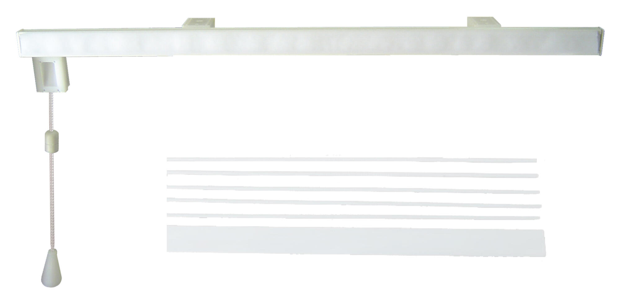 Mecanismo estor varillas básico cuerda blanco ancho 75 cm