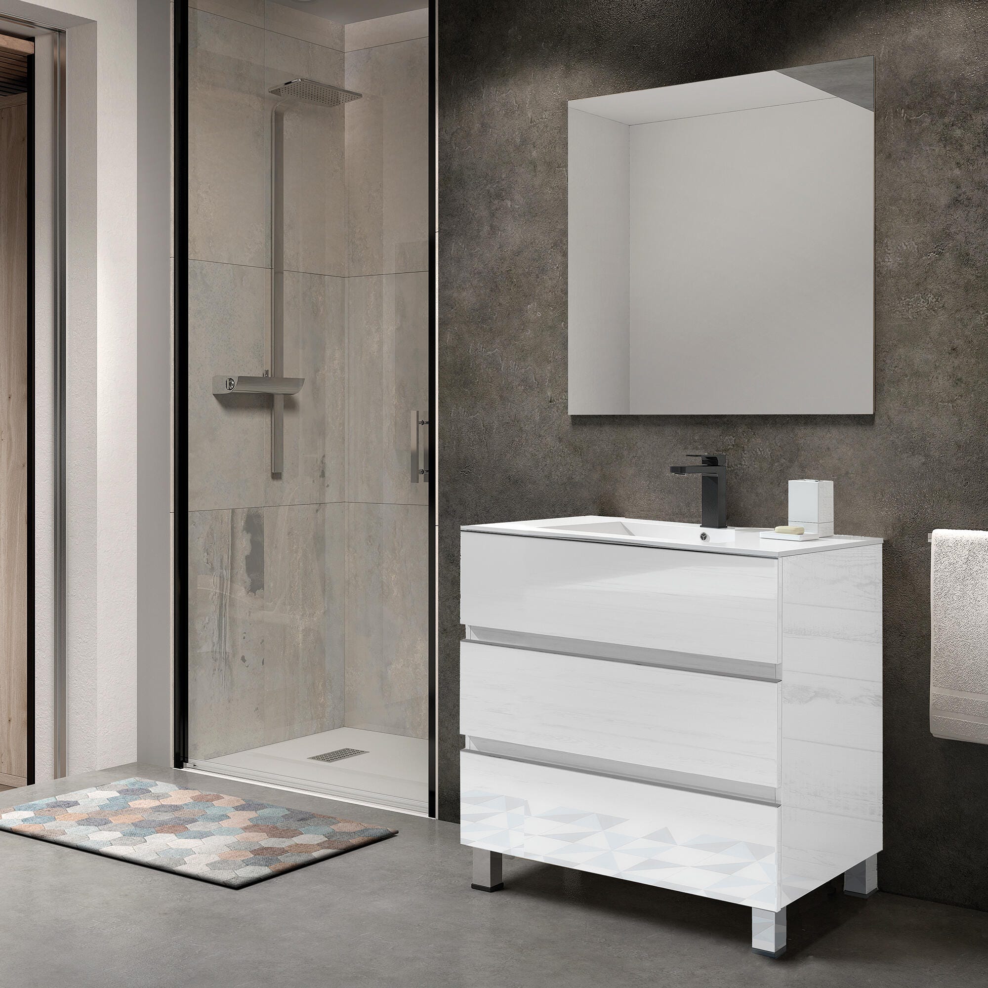 Muebles de Baño Online Outlet Baratos con Lavabo  Muebles de baño, Muebles  para baños modernos, Muebles de baño baratos
