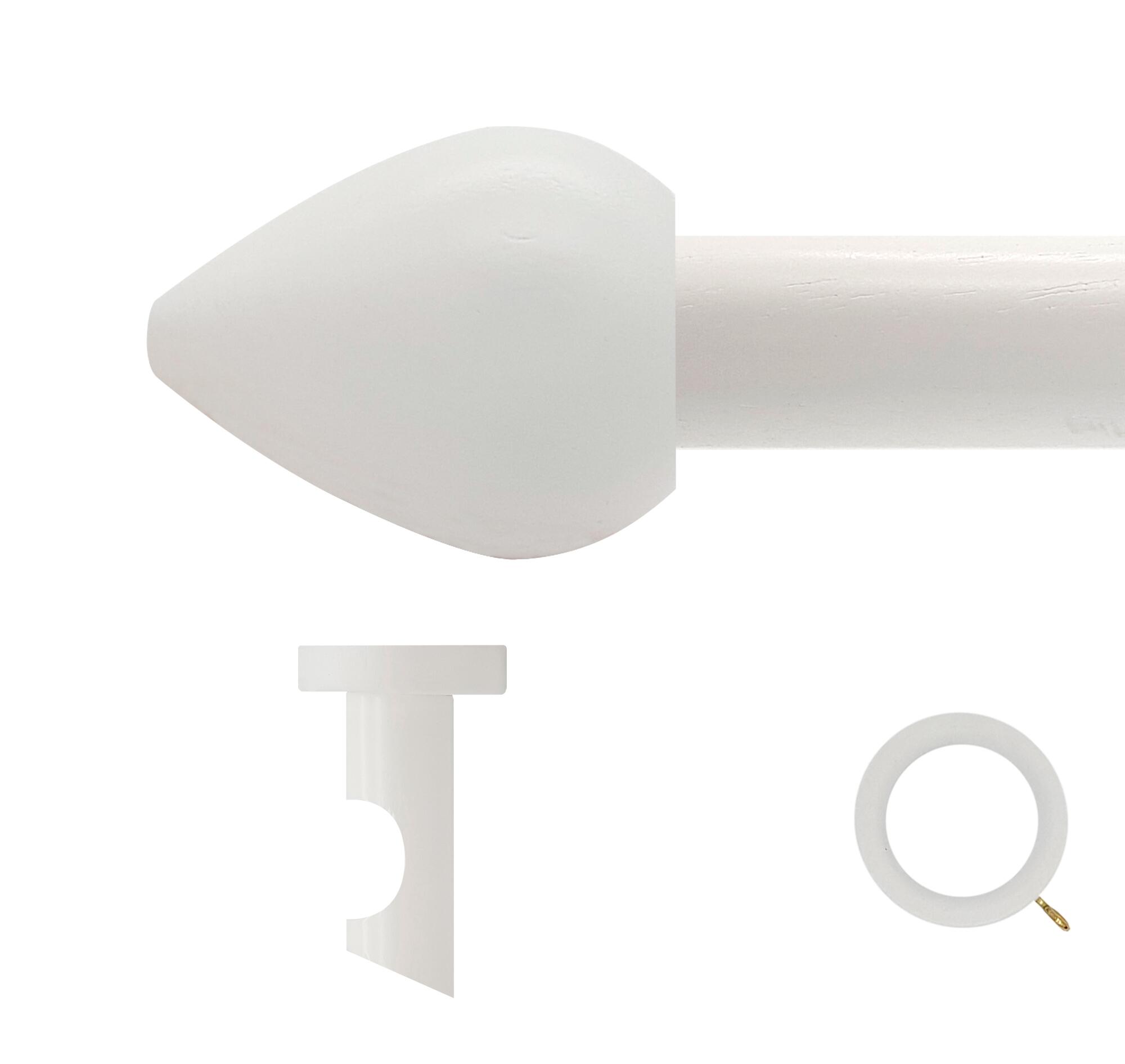 Kit barra madera ø 28mm seta blanco 150cm c/anillas techo de la marca Sin marca