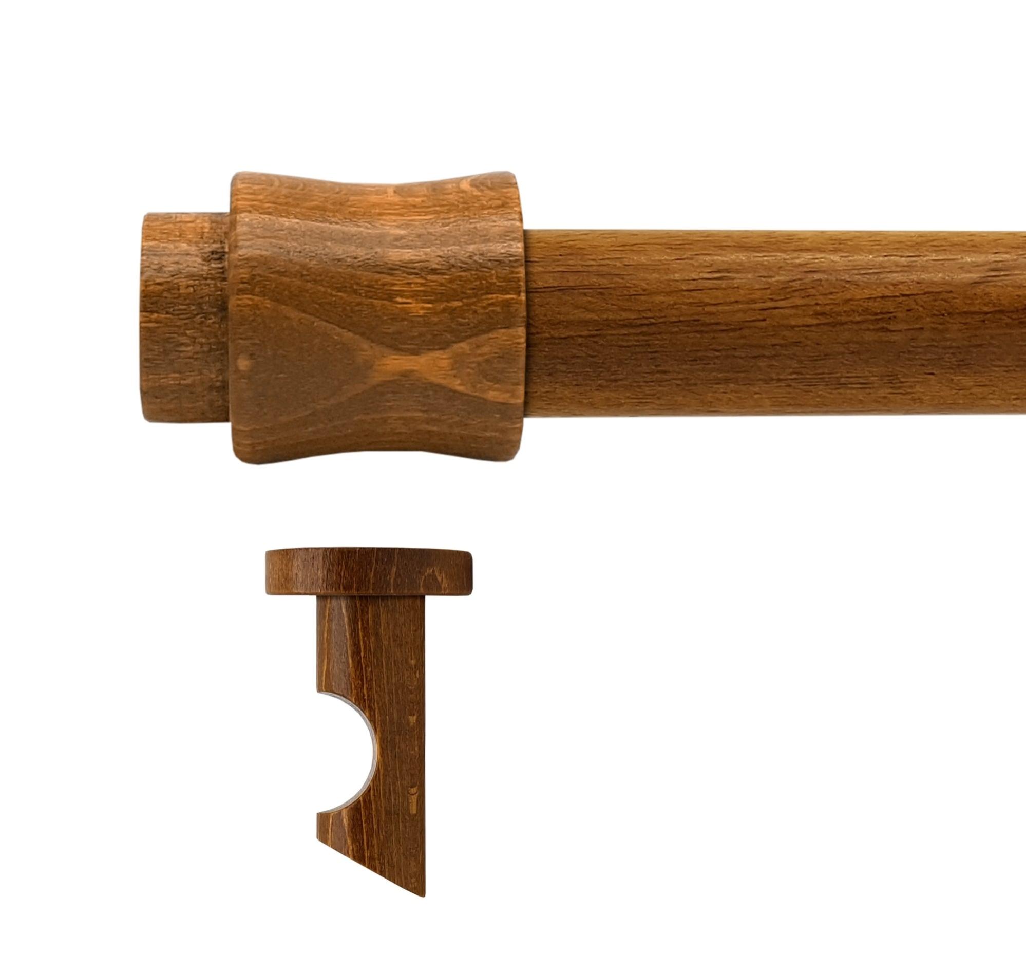 Kit barra madera ø 20mm cata roble 200cm s/anillas techo de la marca Sin marca