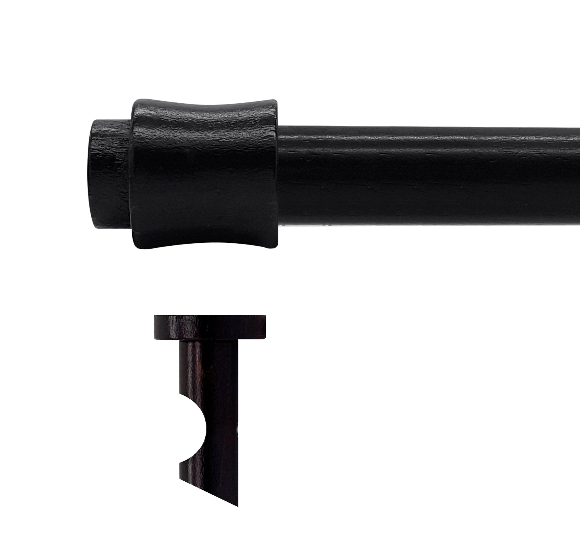 Kit barra madera ø 20mm cata wengué 200cm s/anillas techo