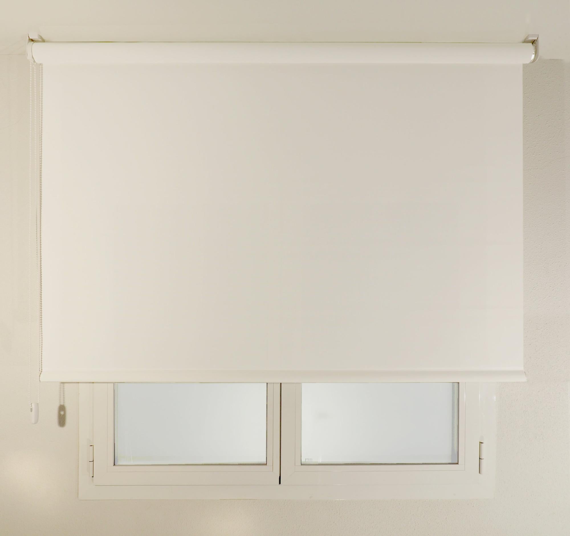 Estor enrollable translúcido ibiza 380 blanco de 60x220cm