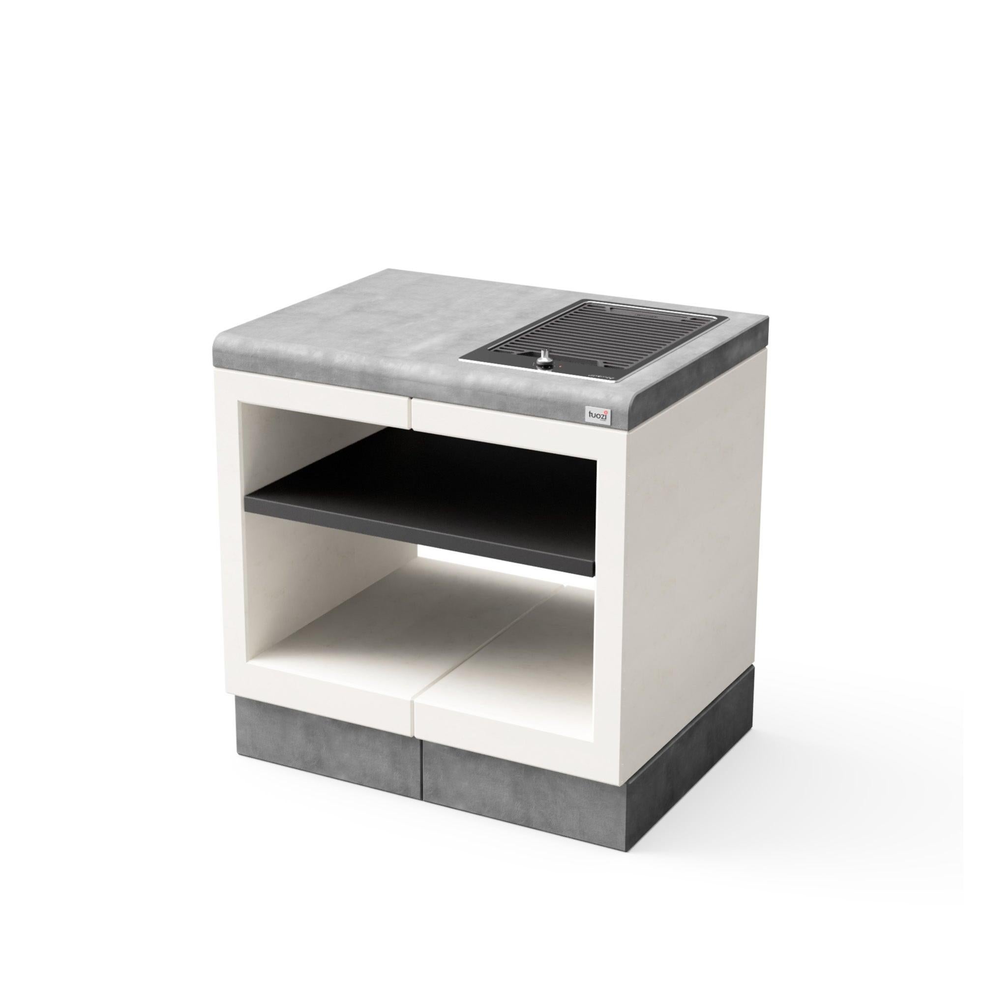 Modulo bancada kitaway [f] 84 electr grill smeg liso b/g de la marca TUOZI