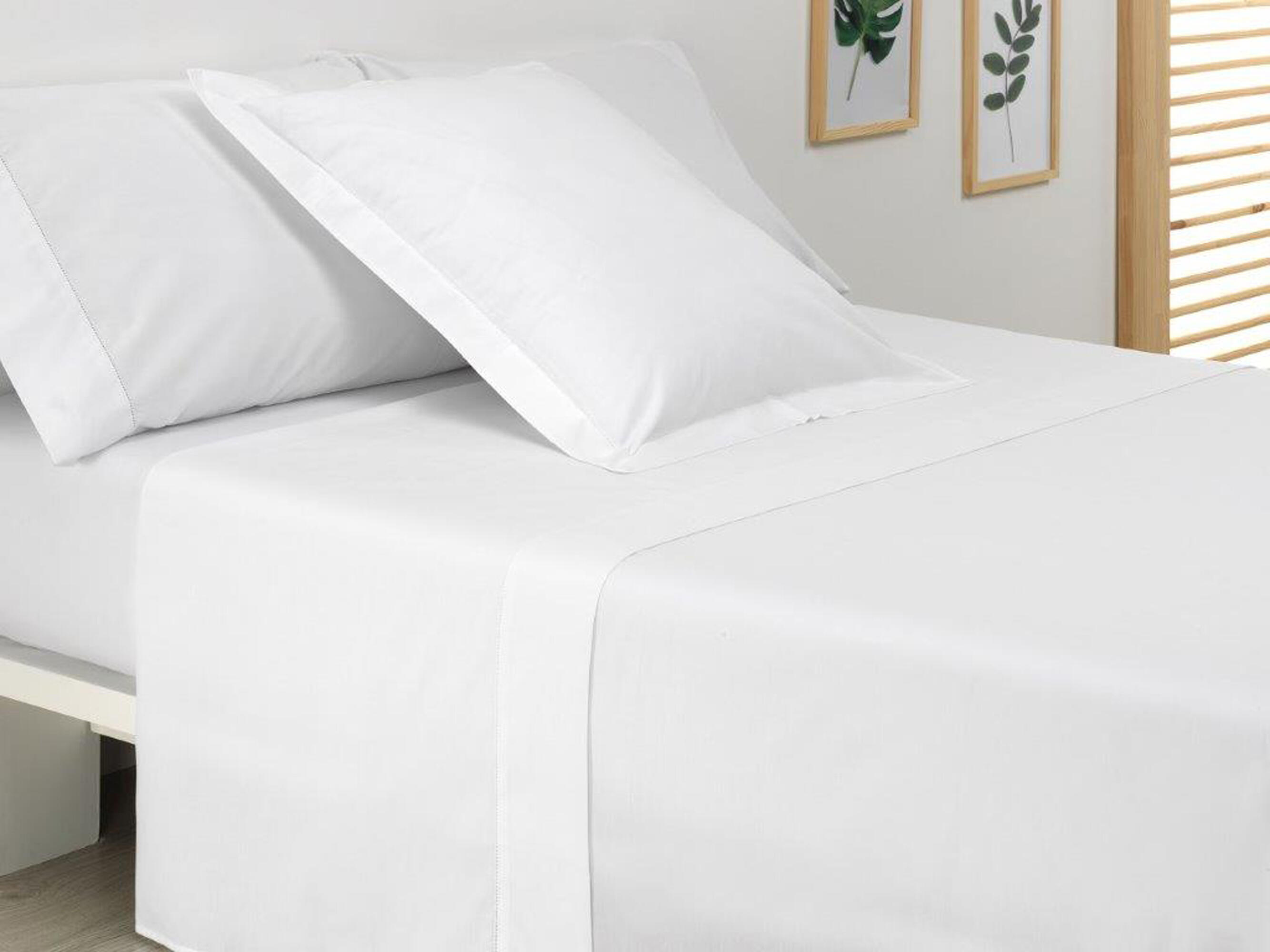 2 fundas de almohada blanca 105 x 50 cm