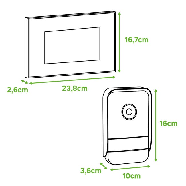 Legrand 369420 Easy Kit - Videoportero conectado, solución Wifi, incluye un  monitor de vídeo interior con pantalla de 7 pulgadas a color e interfono