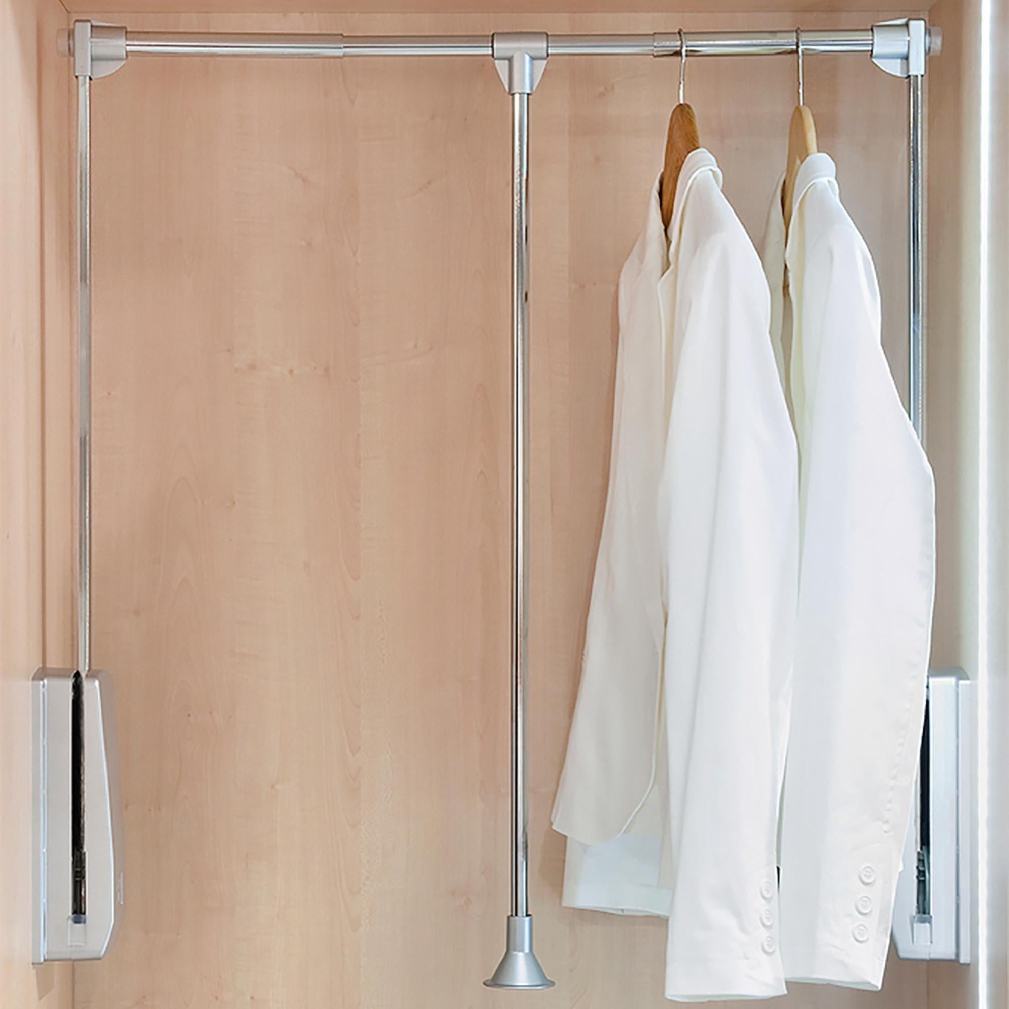 Colgador abatible Hang gris para armario. Ancho regulable 45-60cm Leroy Merlin