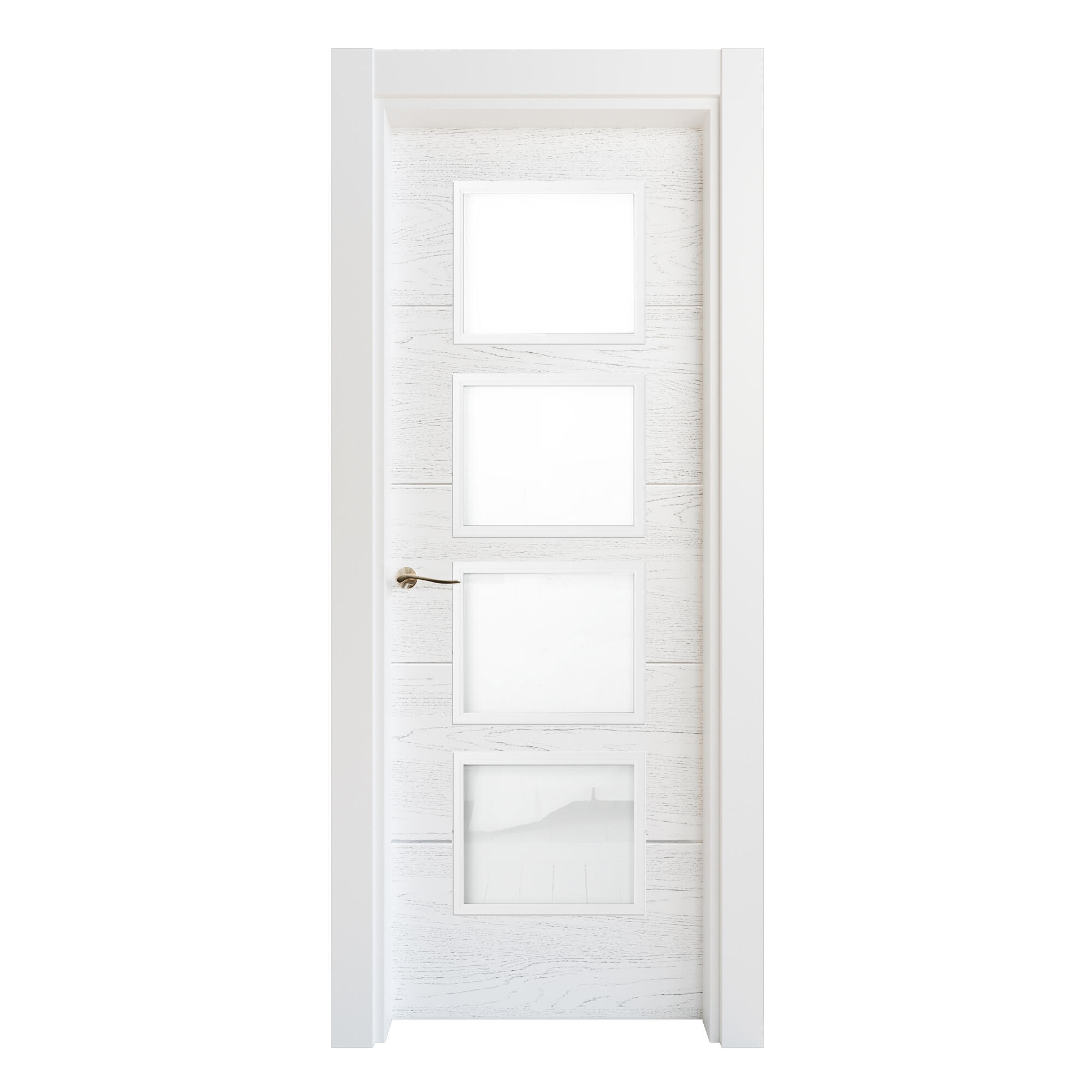 Puerta acristalada lucerna premium blanca i 9x82,5 cm