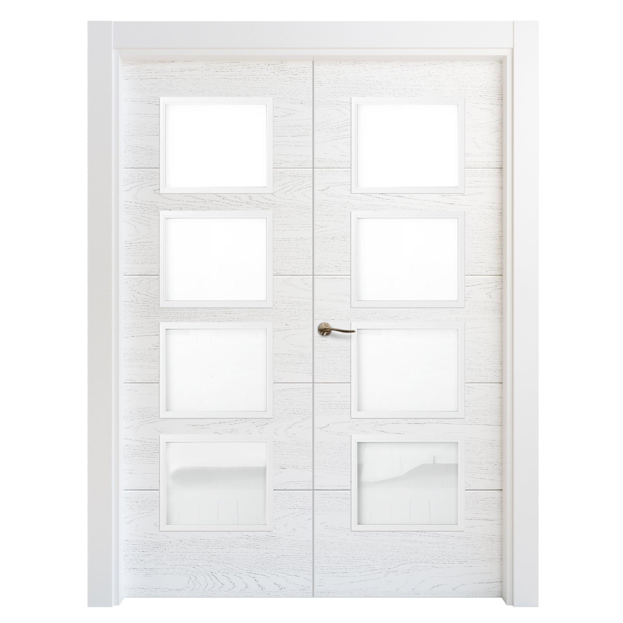 Puerta doble acristalada lucerna premium blanca d 9x145 cm de la marca CASTALLA