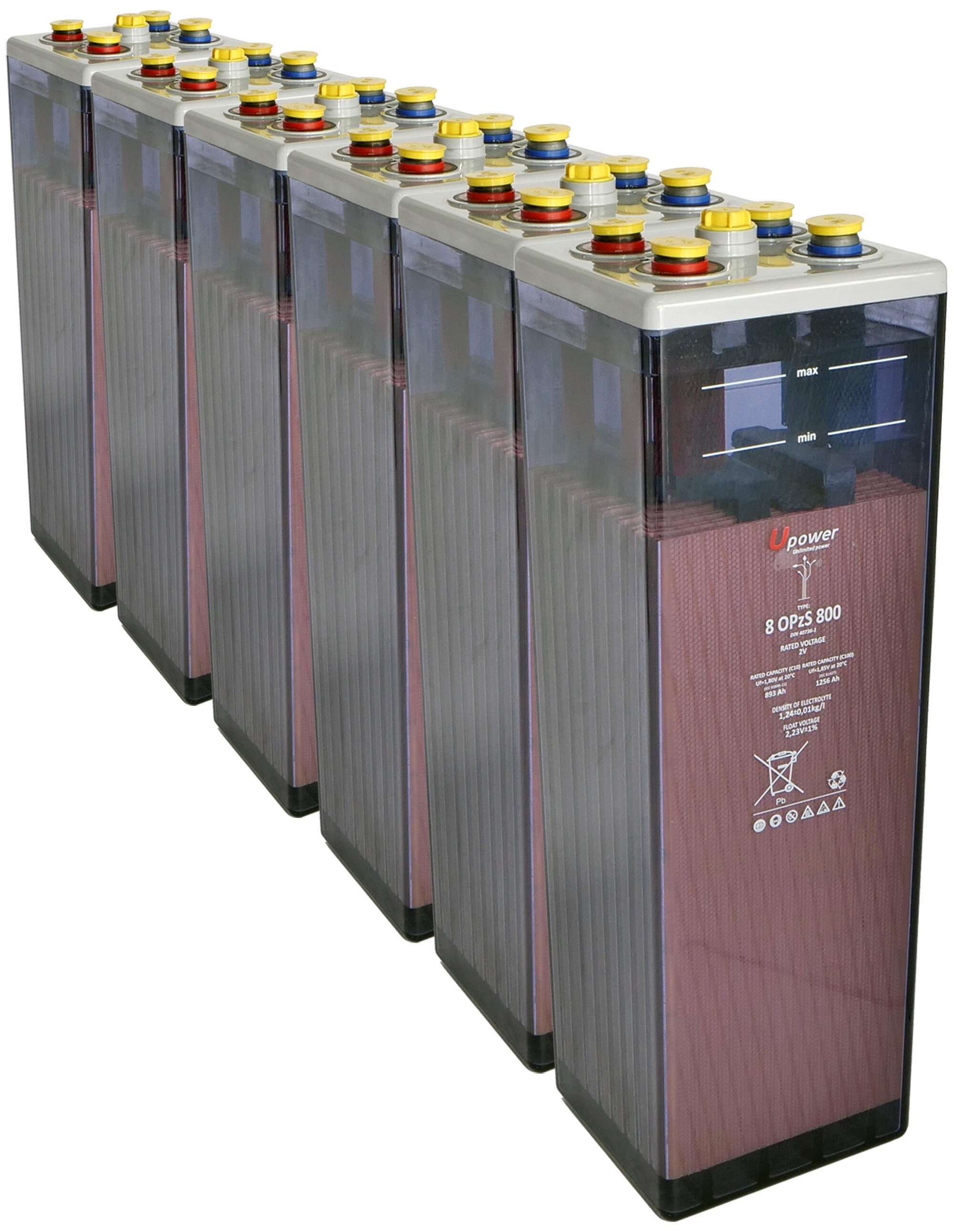 Batería solar estacionaria tubular opzs u-power 12v 1319ah 15.8 kw
