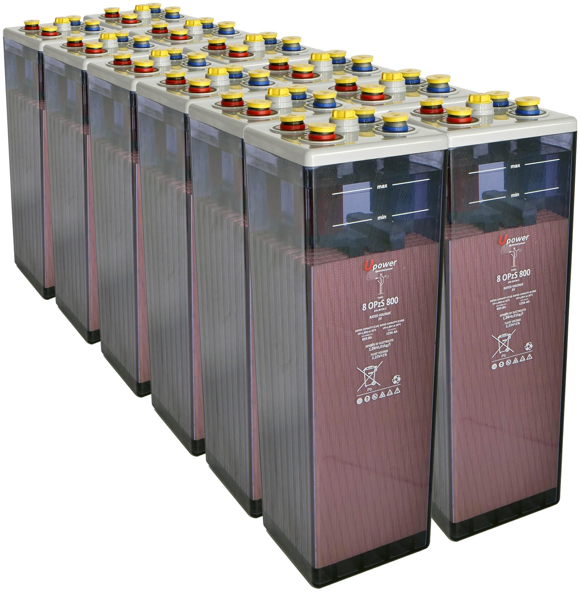 Batería solar estacionaria tubular opzs u-power 24v 1319ah 31.6 kw