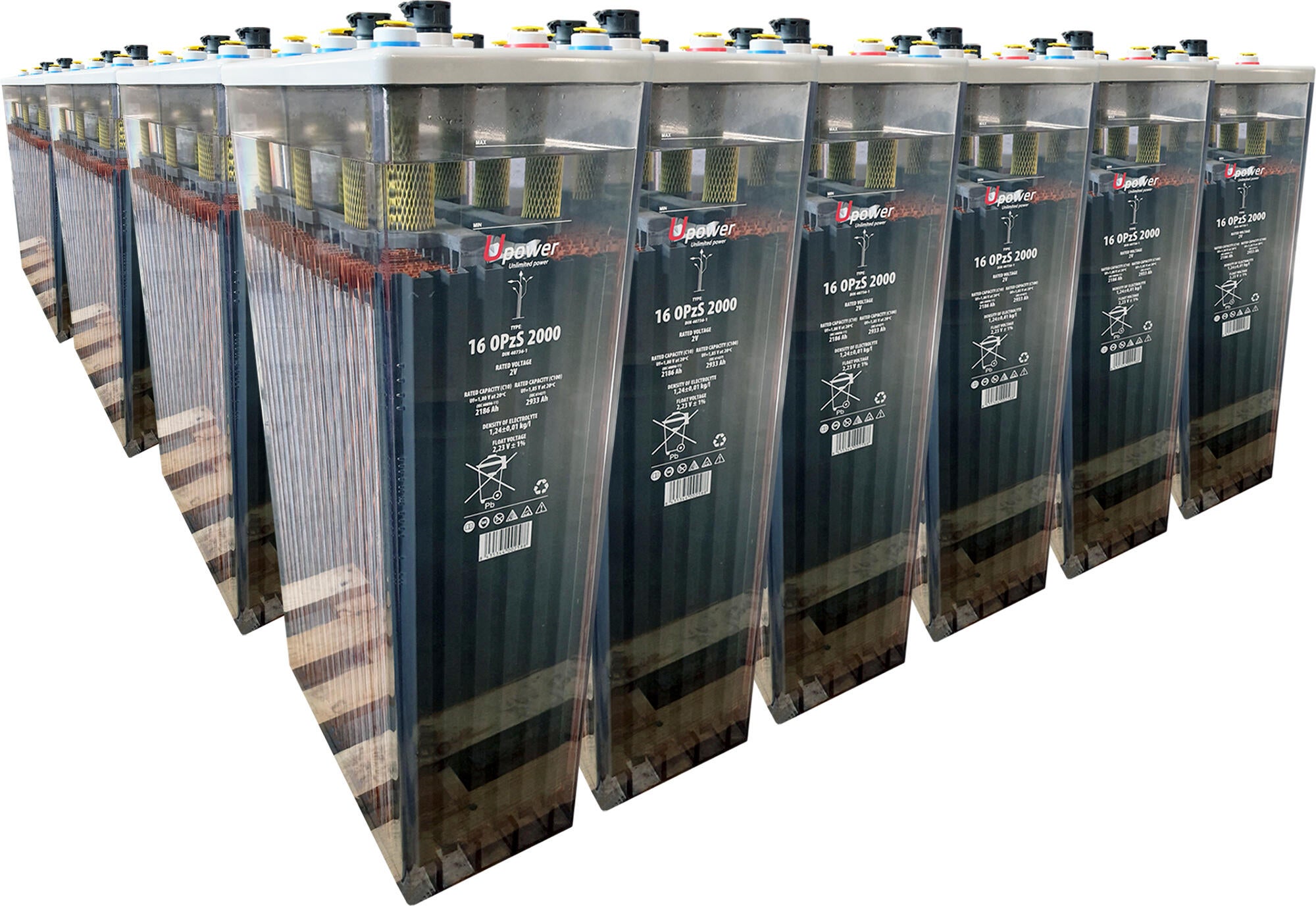Batería solar estacionaria tubular opzs u-power 48v 3060ah 146.8 kw