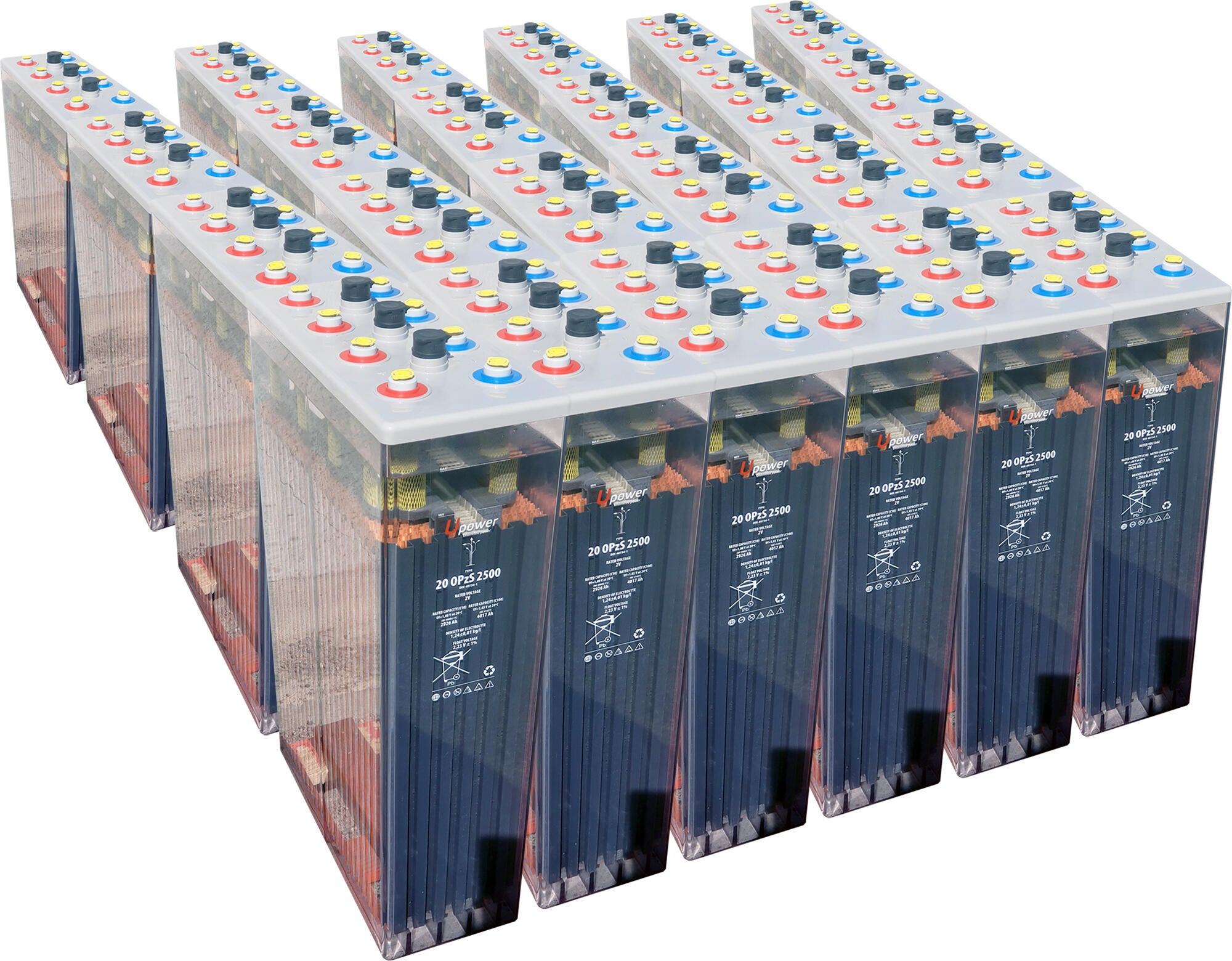 Batería solar estacionaria tubular opzs u-power 48v 4177ah 200.4 kw