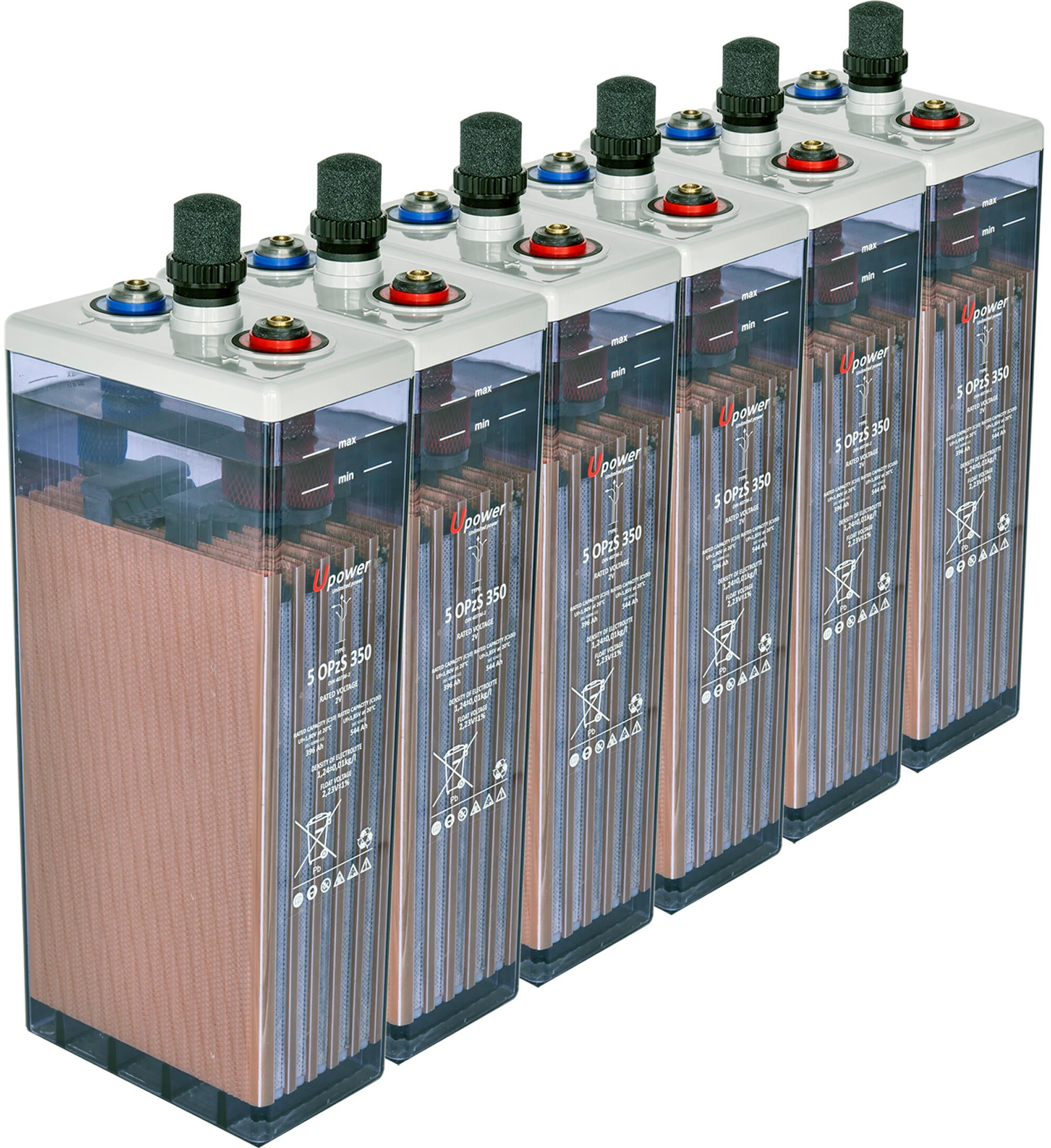 Batería solar estacionaria tubular opzs u-power 12v 570ah 6.8 kw