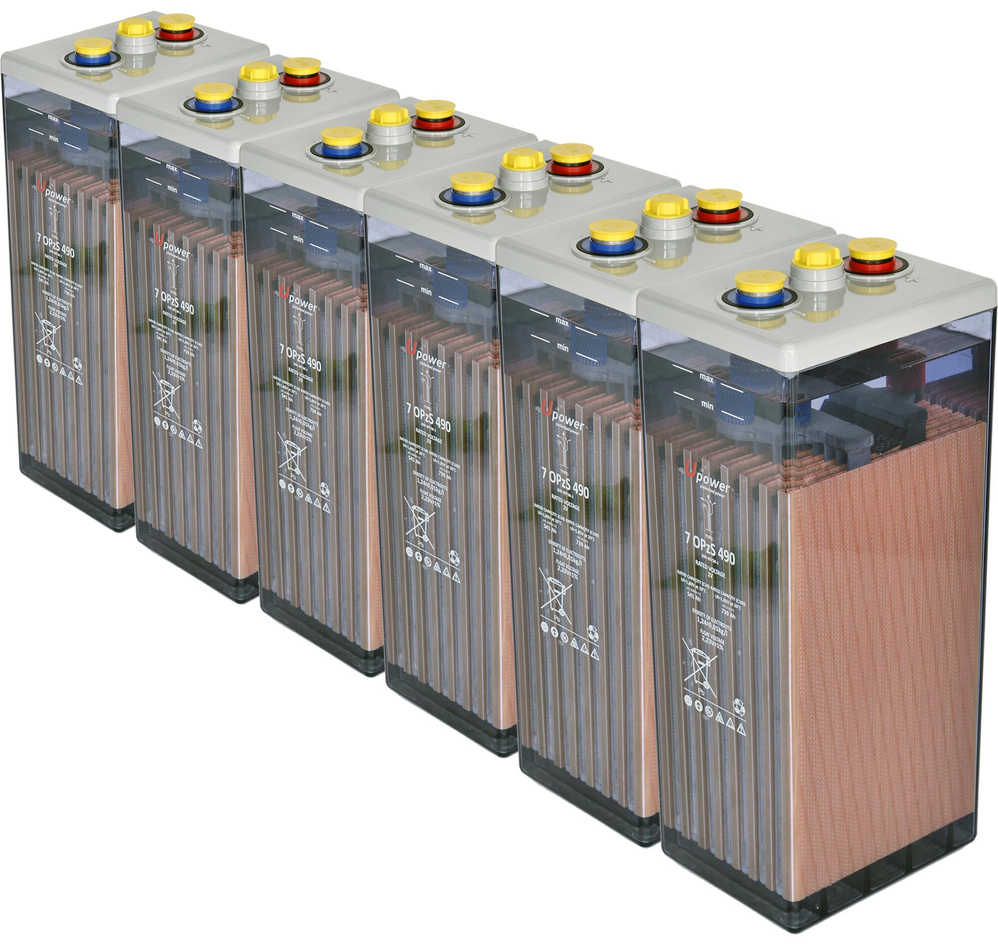 Batería solar estacionaria tubular opzs u-power 12v 775ah 9.3 kw