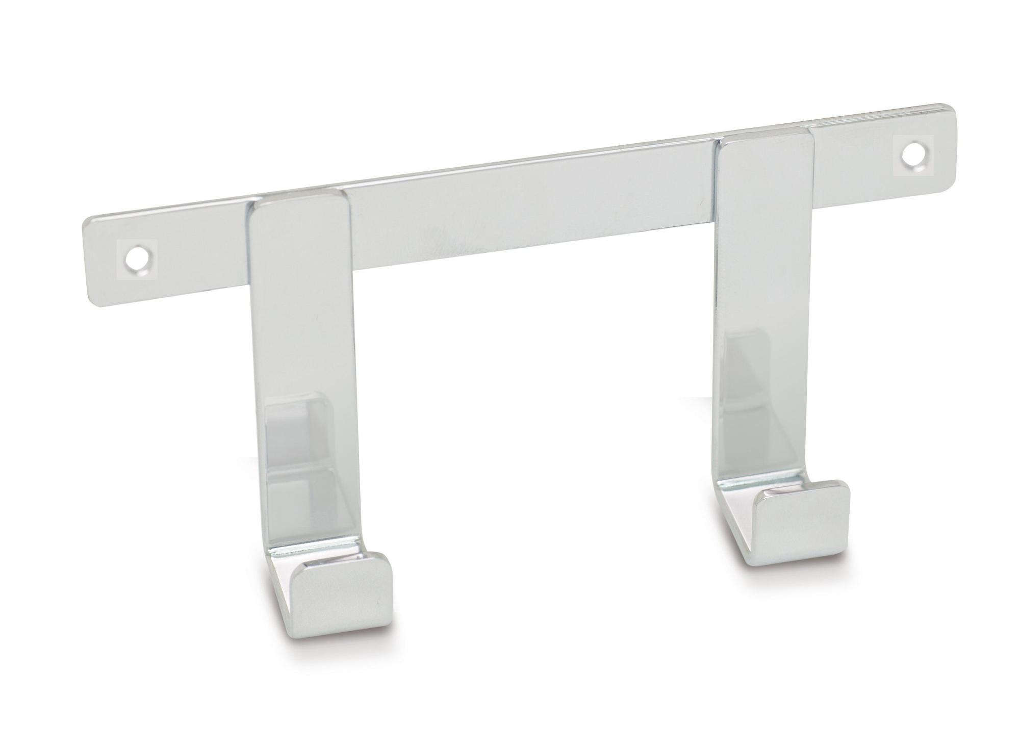 Percha gris / plata con colgadores 6x2.5x13 cm de la marca Sin marca