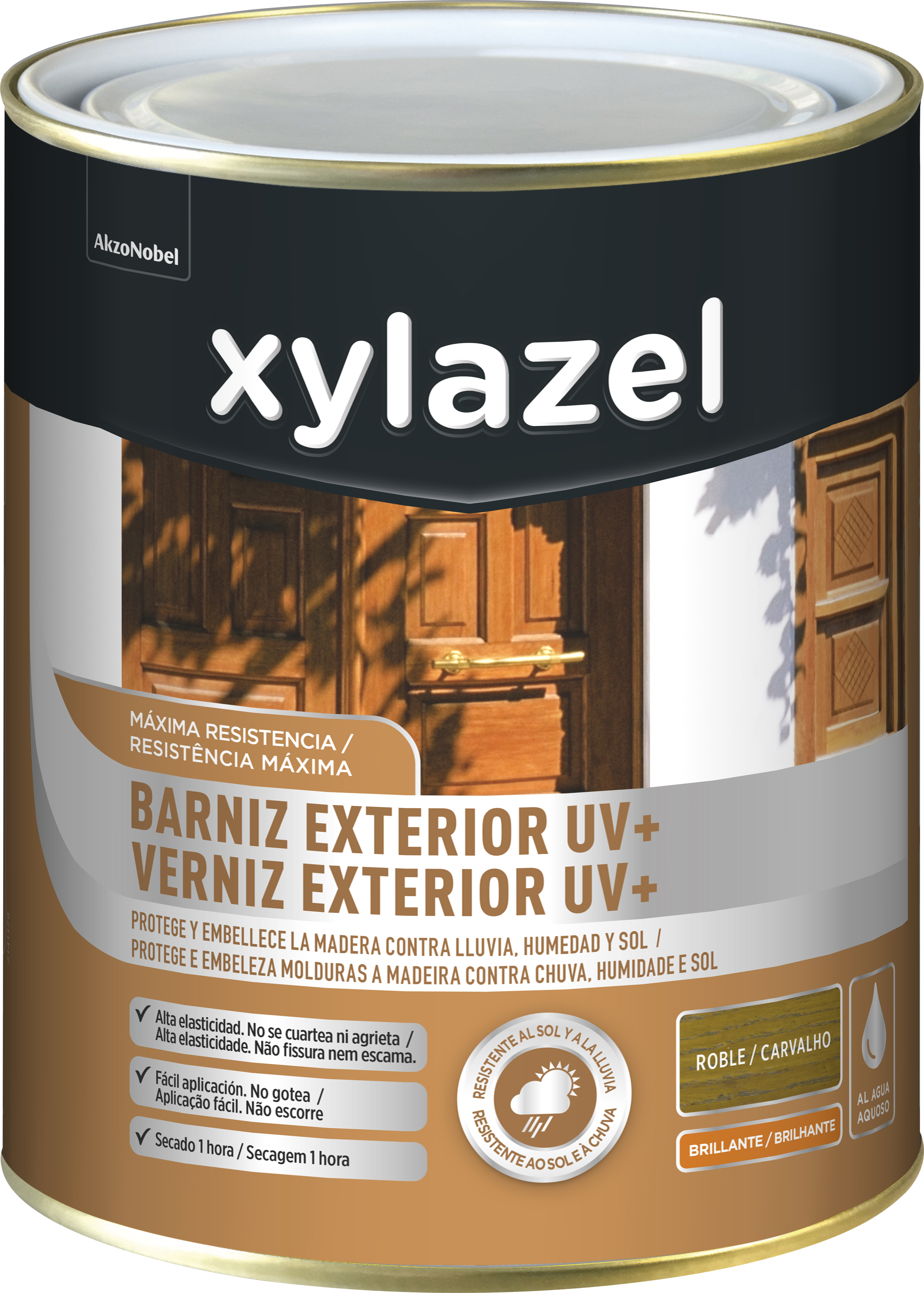 Barniz exterior uv plus brillante xylazel 2.5 l roble