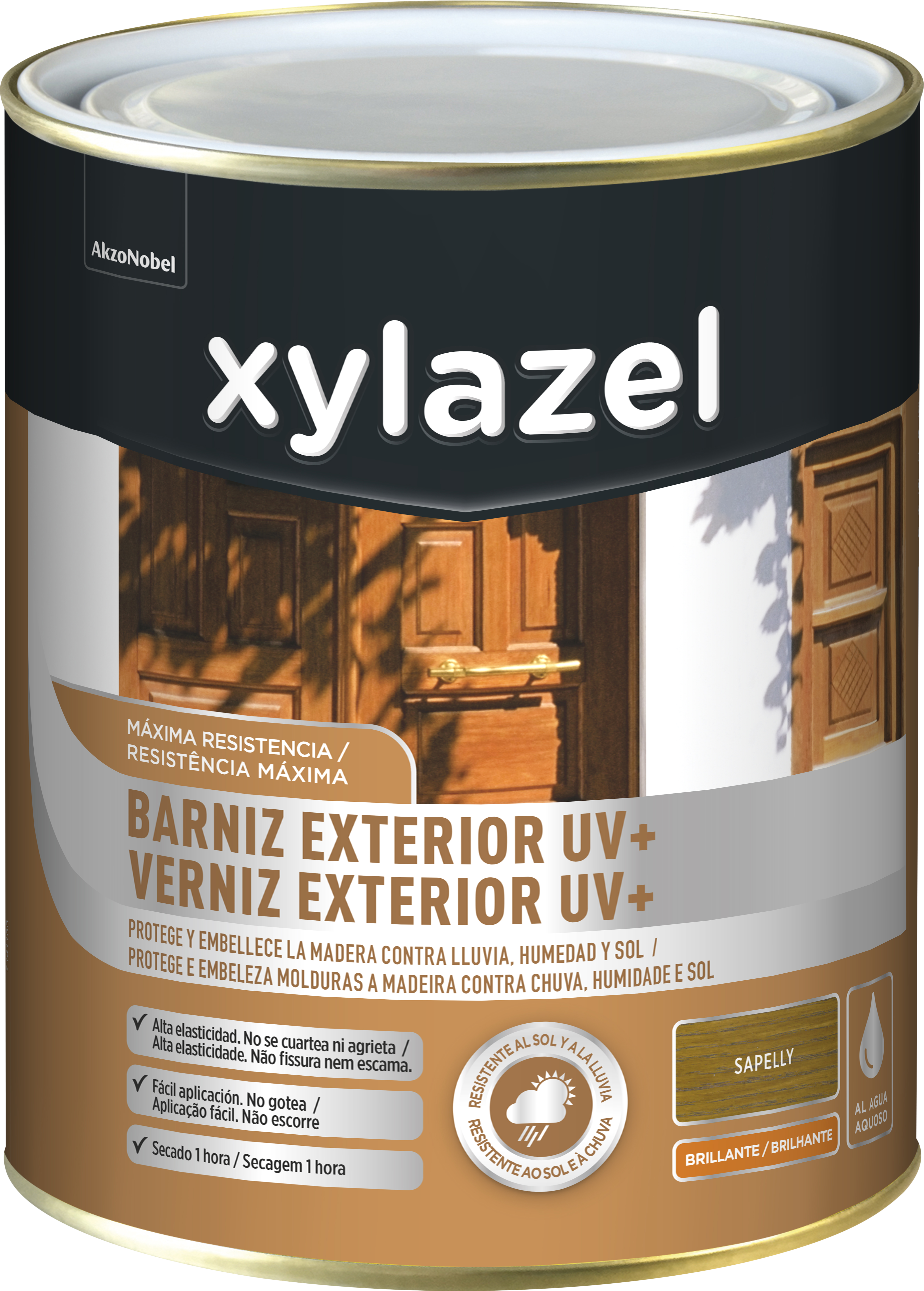 Barniz exterior uv plus brillante xylazel 2.5 l sapeli