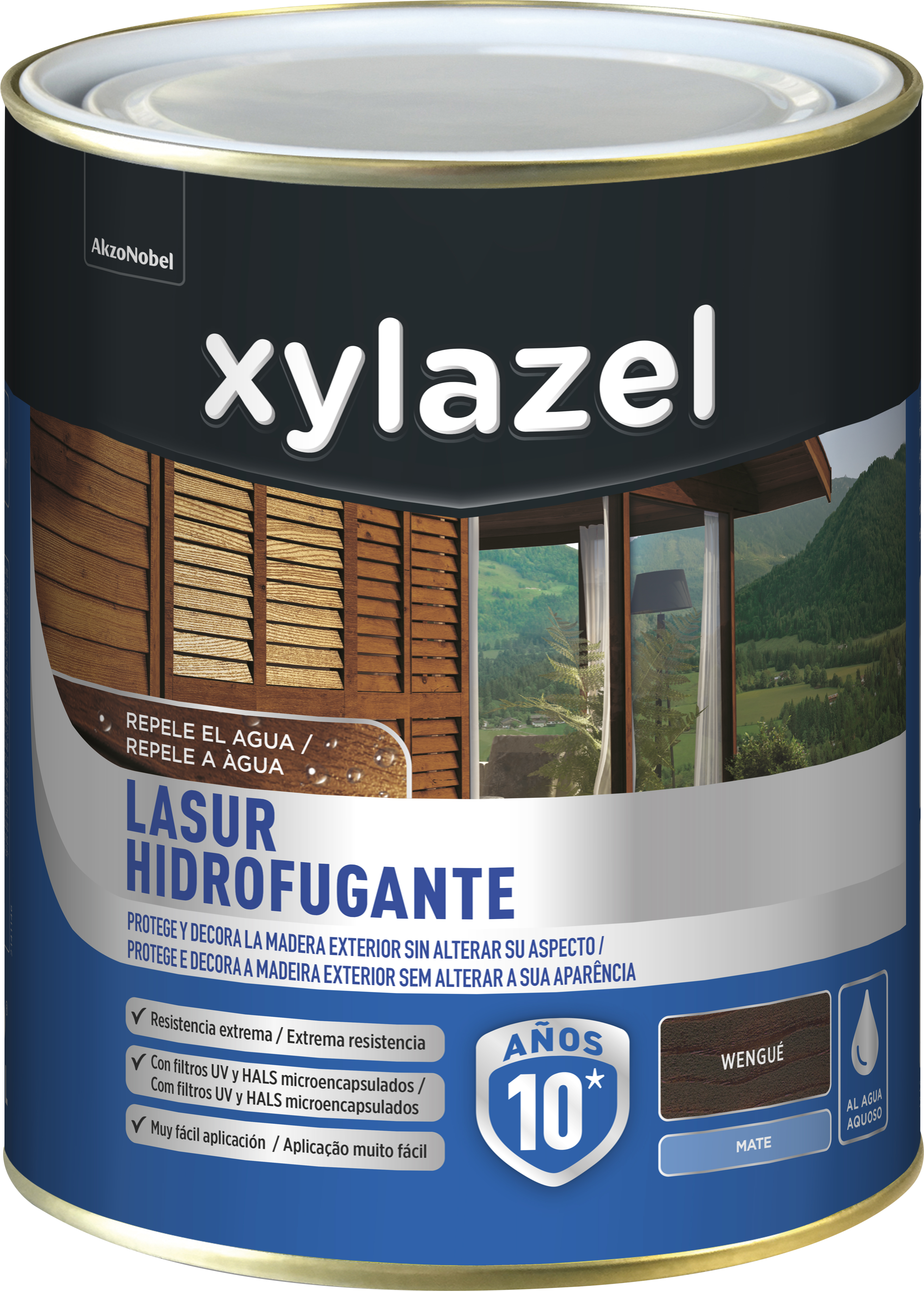 Protector de madera hidrofugante mate xylazel 2.5 l wengué