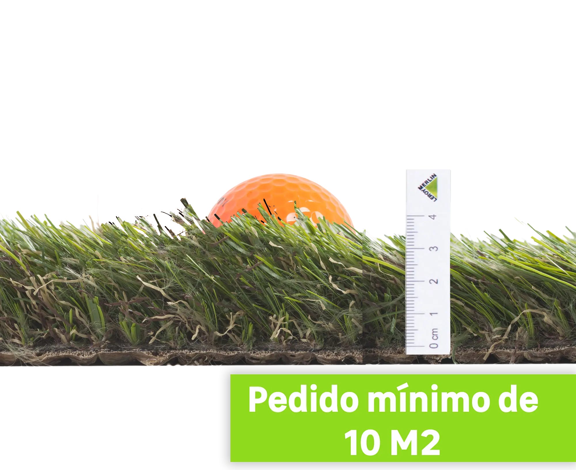 Rollo césped artificial Jerez 2x10 m y 30 mm altura de fibras