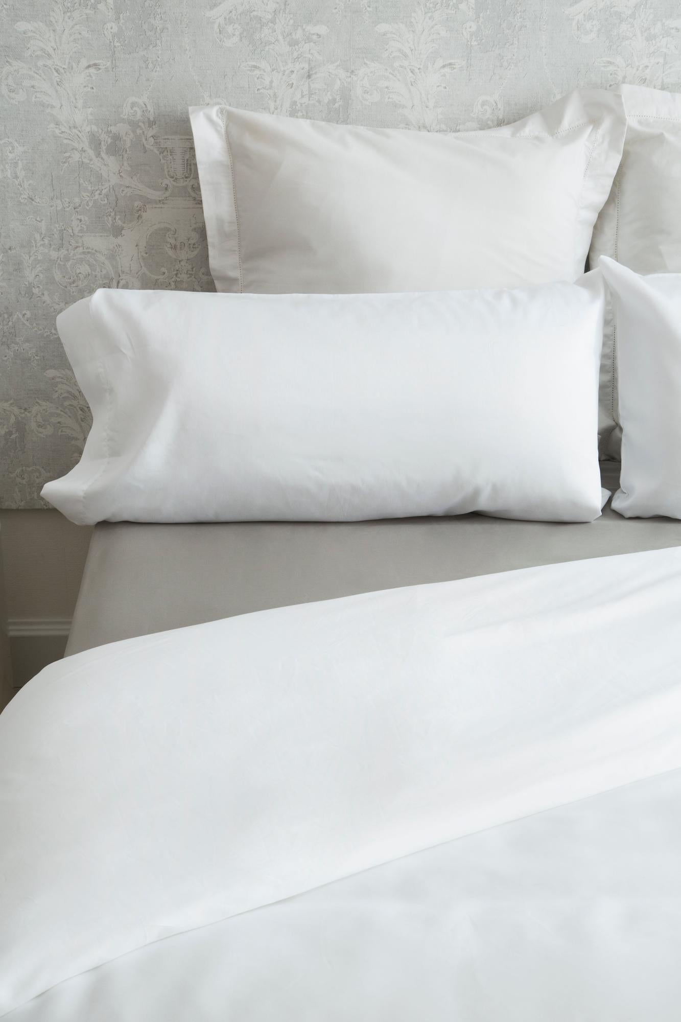 Funda nórdica INSPIRE lisa algodón egipcio 300 hilos blanco para cama de 150 | Leroy Merlin
