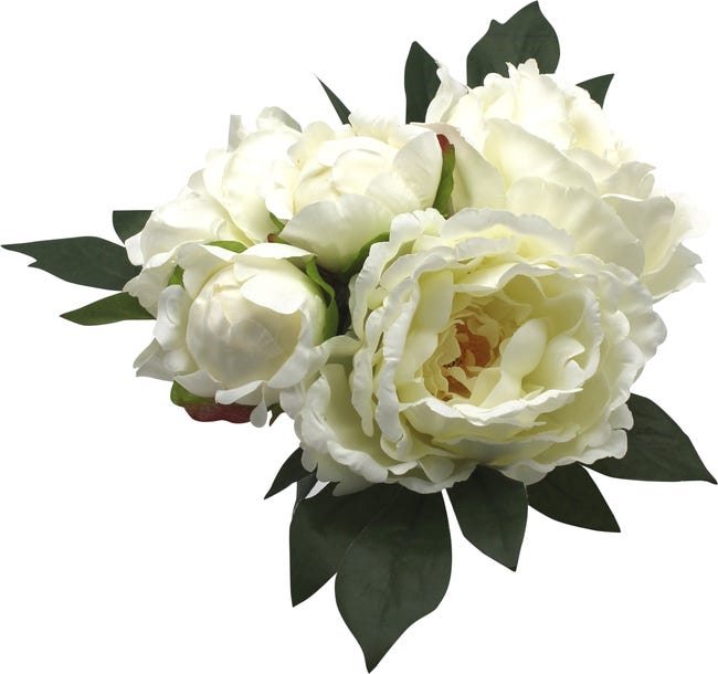 comentario Chaleco preferir Ramo artificial de 6 rosas/peonias | Leroy Merlin