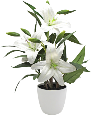 Planta artificial Lilium blanco 65 cm de altura | Leroy Merlin