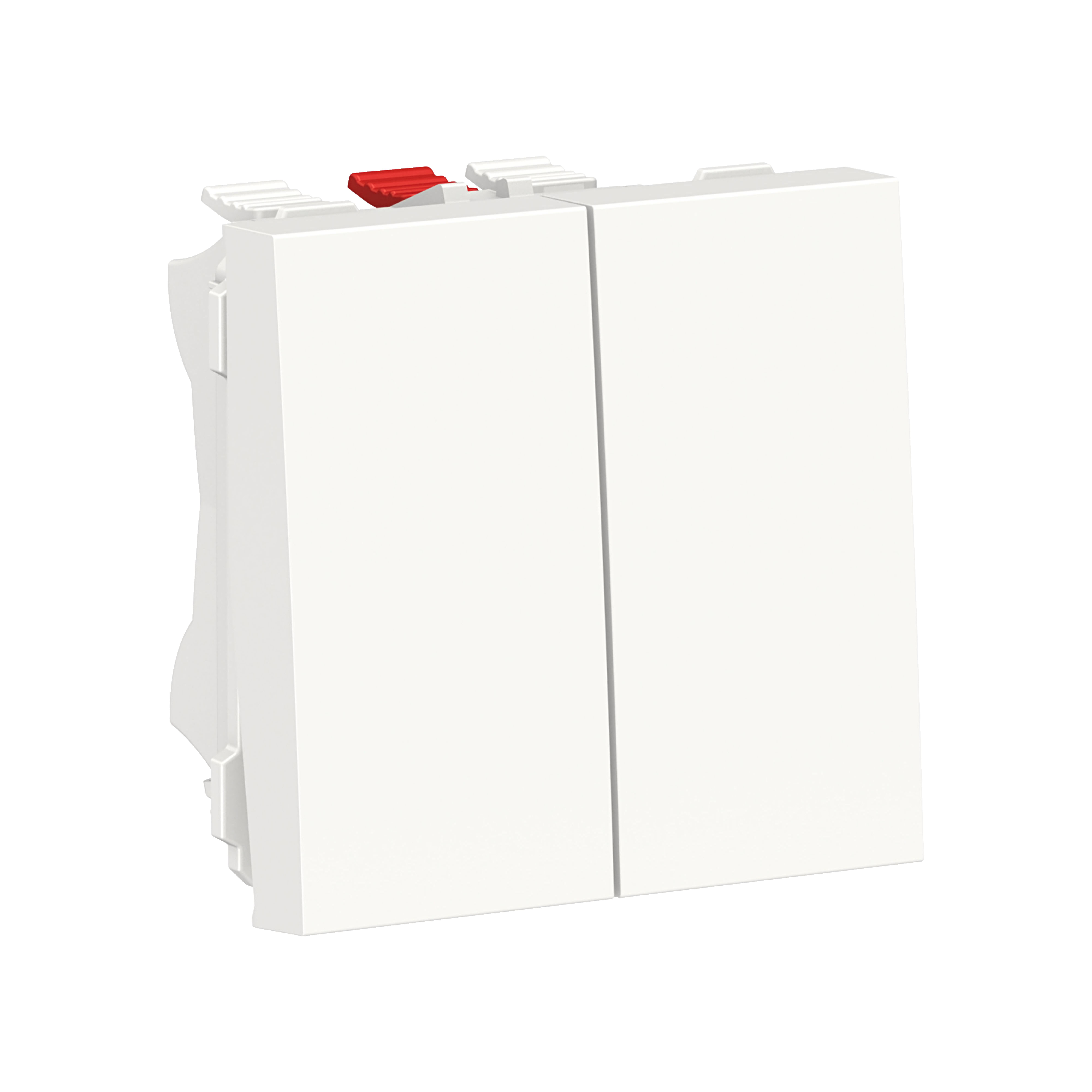 Conmutador doble 2 módulos new unica polar