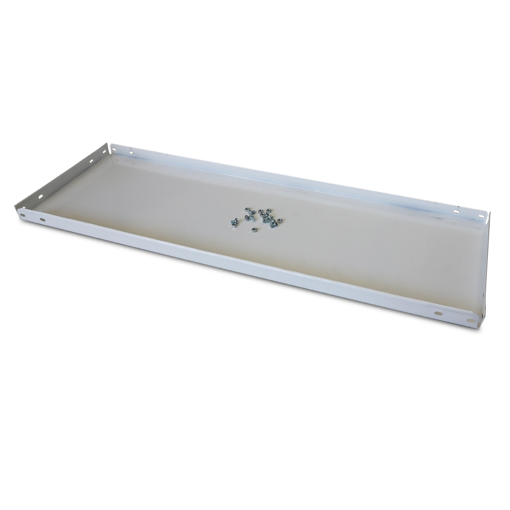 Balda recta para sistema de estantes de acero blanco de 80x40cm