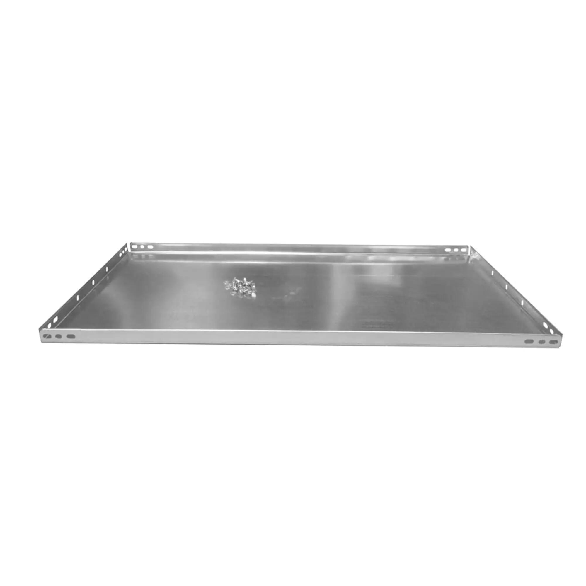 Balda recta para sistema de estantes de acero gris de 60x60cm