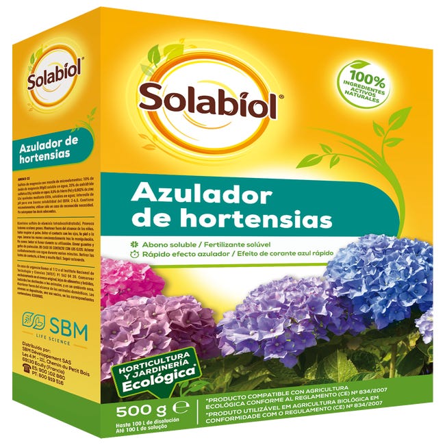 Abono granulado SOLABIOL Azulador de Hortensias 500 gr 100% Natural para  riego | Leroy Merlin