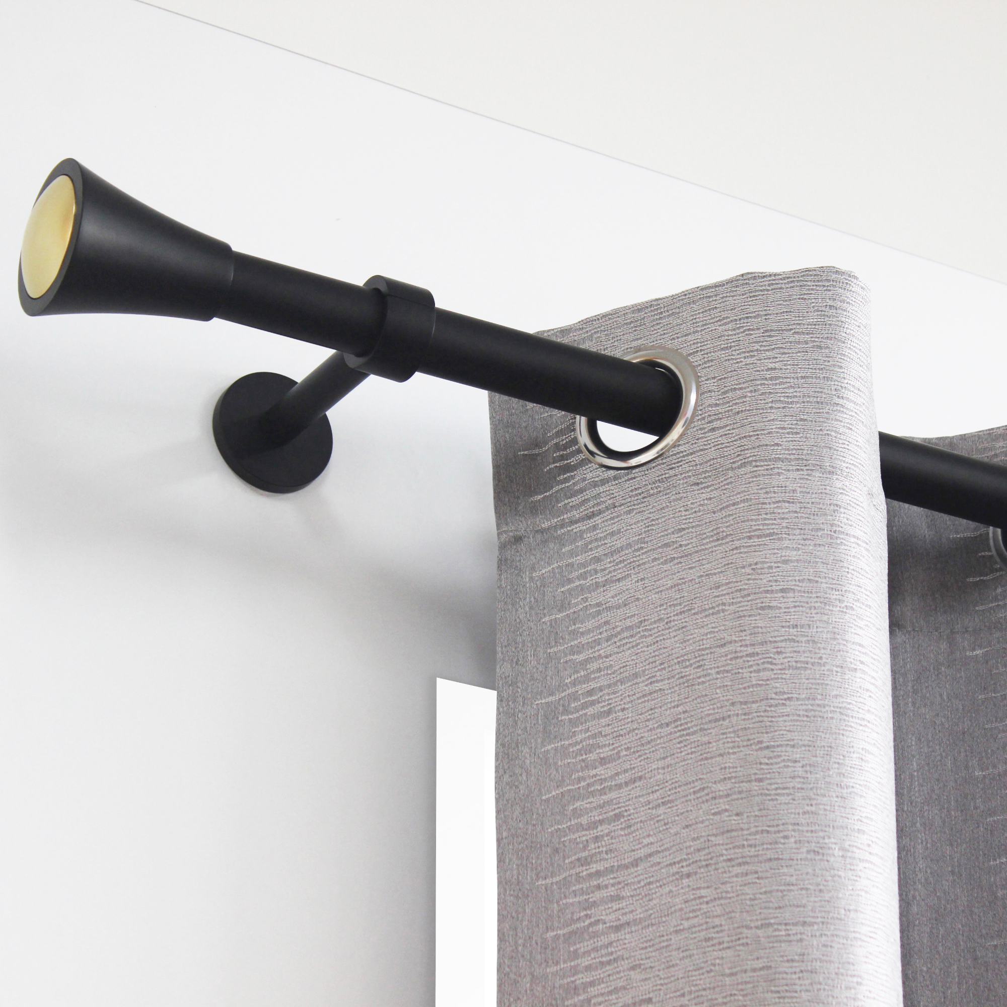 Terminal barras de cortina Bicolor D28 mate | Leroy Merlin