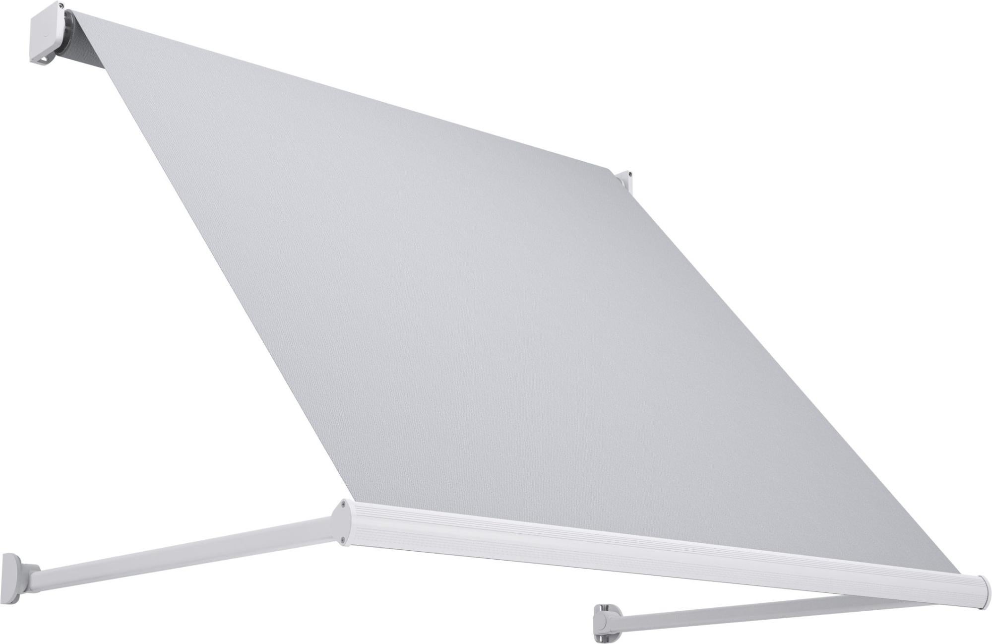 Toldo marbella brazo punto recto manual sin cofre blanco y tela gris 5x1m de la marca Sin marca Toldo marbella brazo punto recto manual sin cofre blanco y tela gris 5x1m de la marca Sin marca