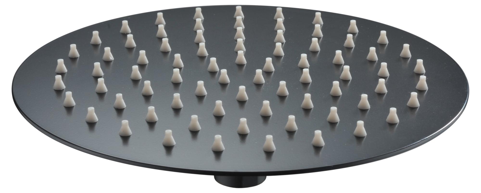 Rociador de ducha redondo clico black 25x25 cm de la marca HUBER