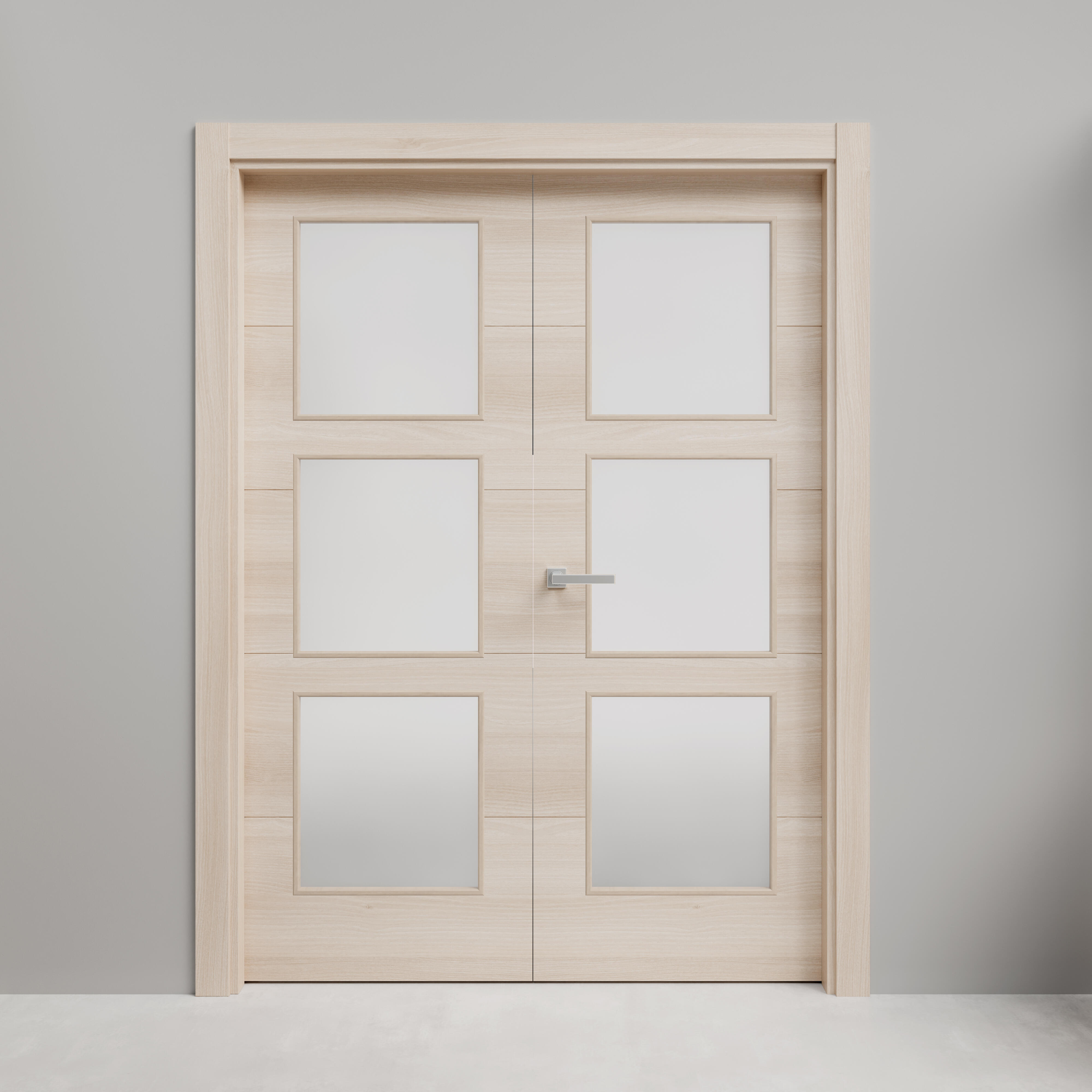 Puerta doble acristalada berna acacia 110x125 d (62+62) cm de la marca CASTALLA